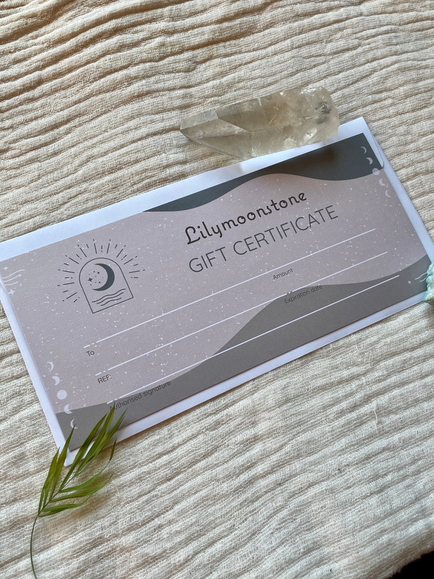 Jewellery Gift Voucher - Lilymoonstone, Gift ideas for her, Coupon certificate