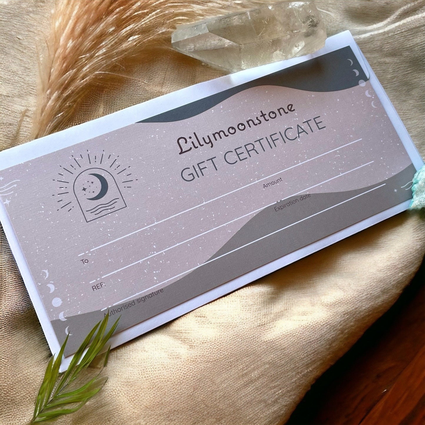 Jewellery Gift Voucher - Lilymoonstone, Gift ideas for her, Coupon certificate