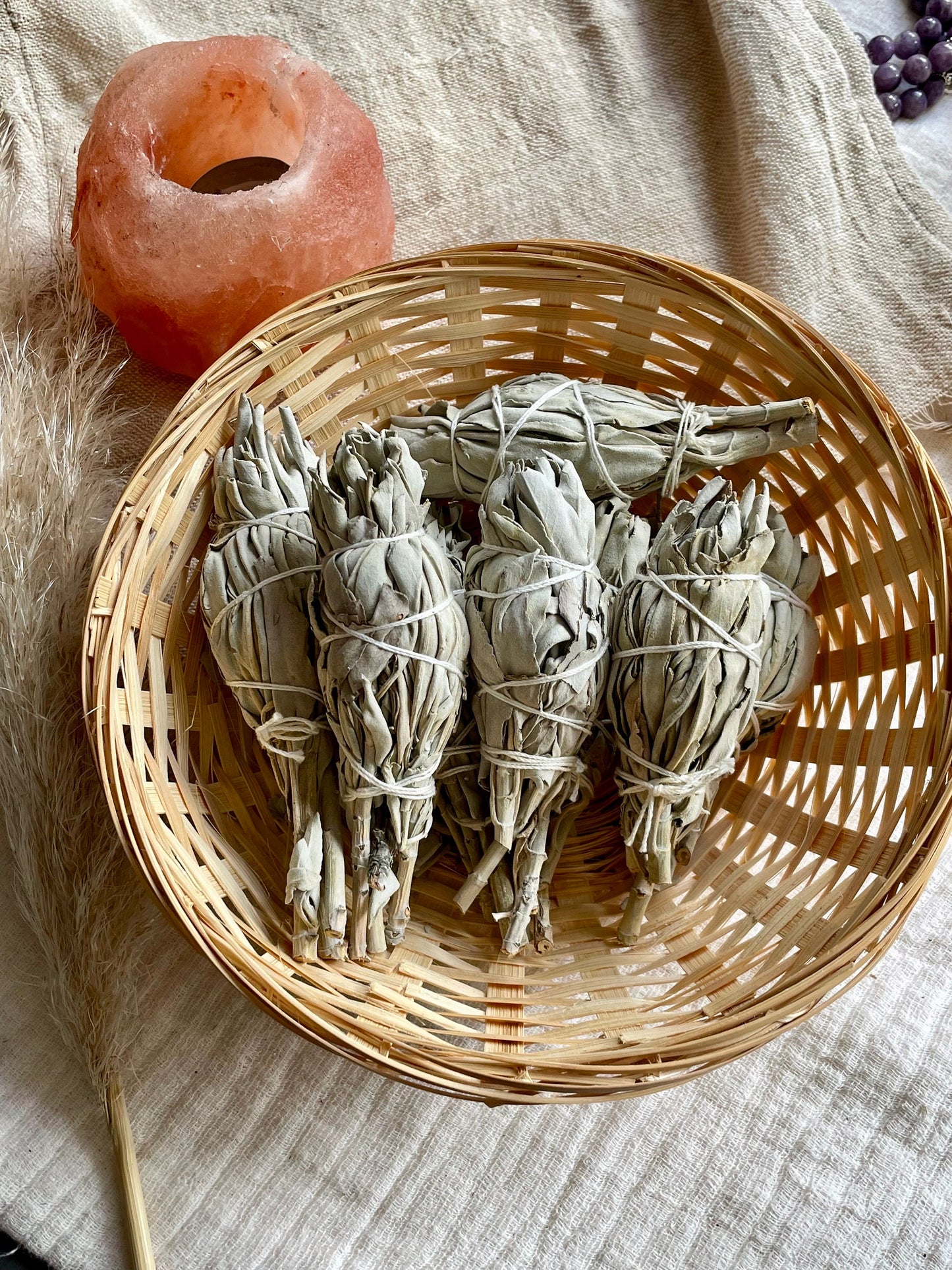 White sage, Cleansing smudge stick, Healing therapy, self love bundle
