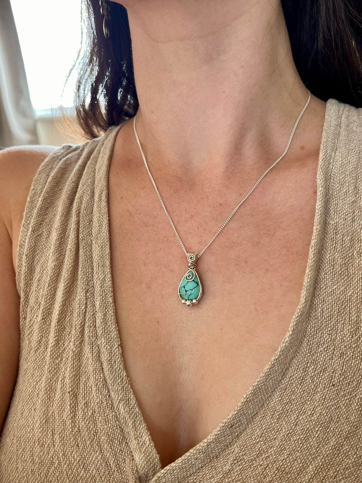 Turquoise Sterling Silver Necklace