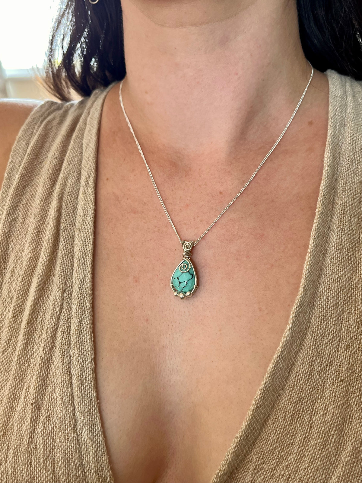 Turquoise Sterling Silver Necklace