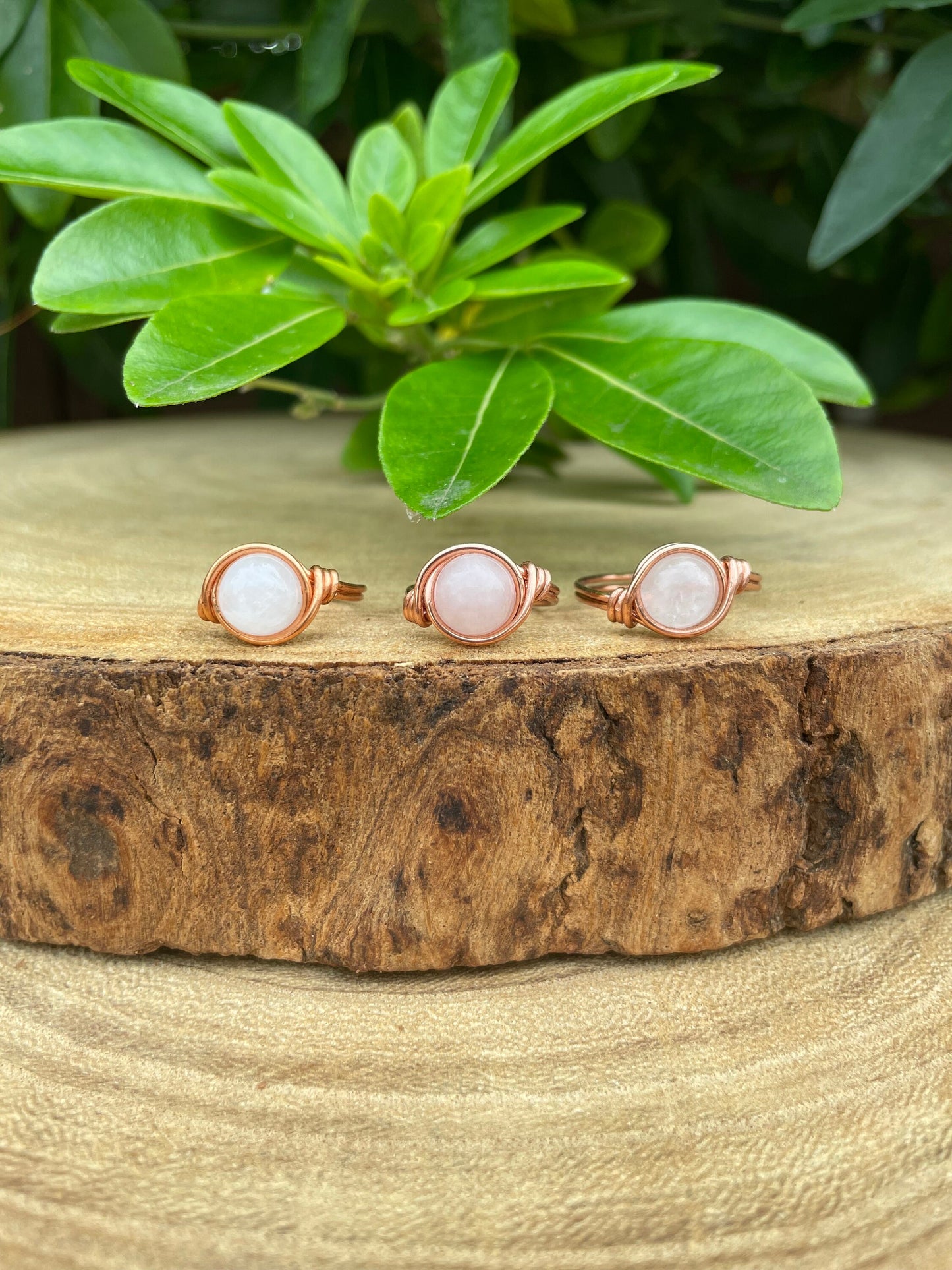 Rose Quartz ring, Girlfriend gift, Boho style, Valentine's Day gift, Crystal lover
