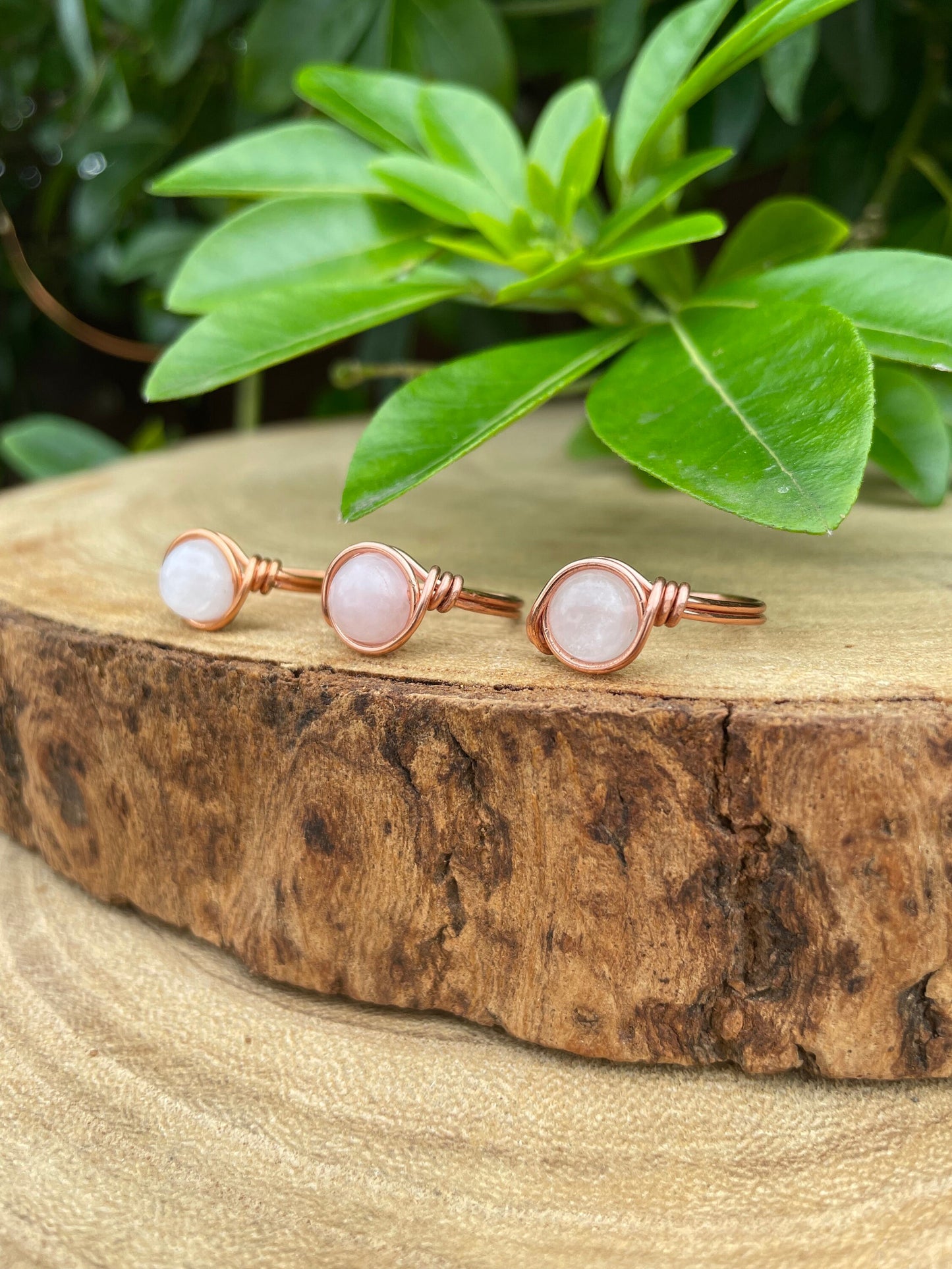 Rose Quartz ring, Girlfriend gift, Boho style, Valentine's Day gift, Crystal lover