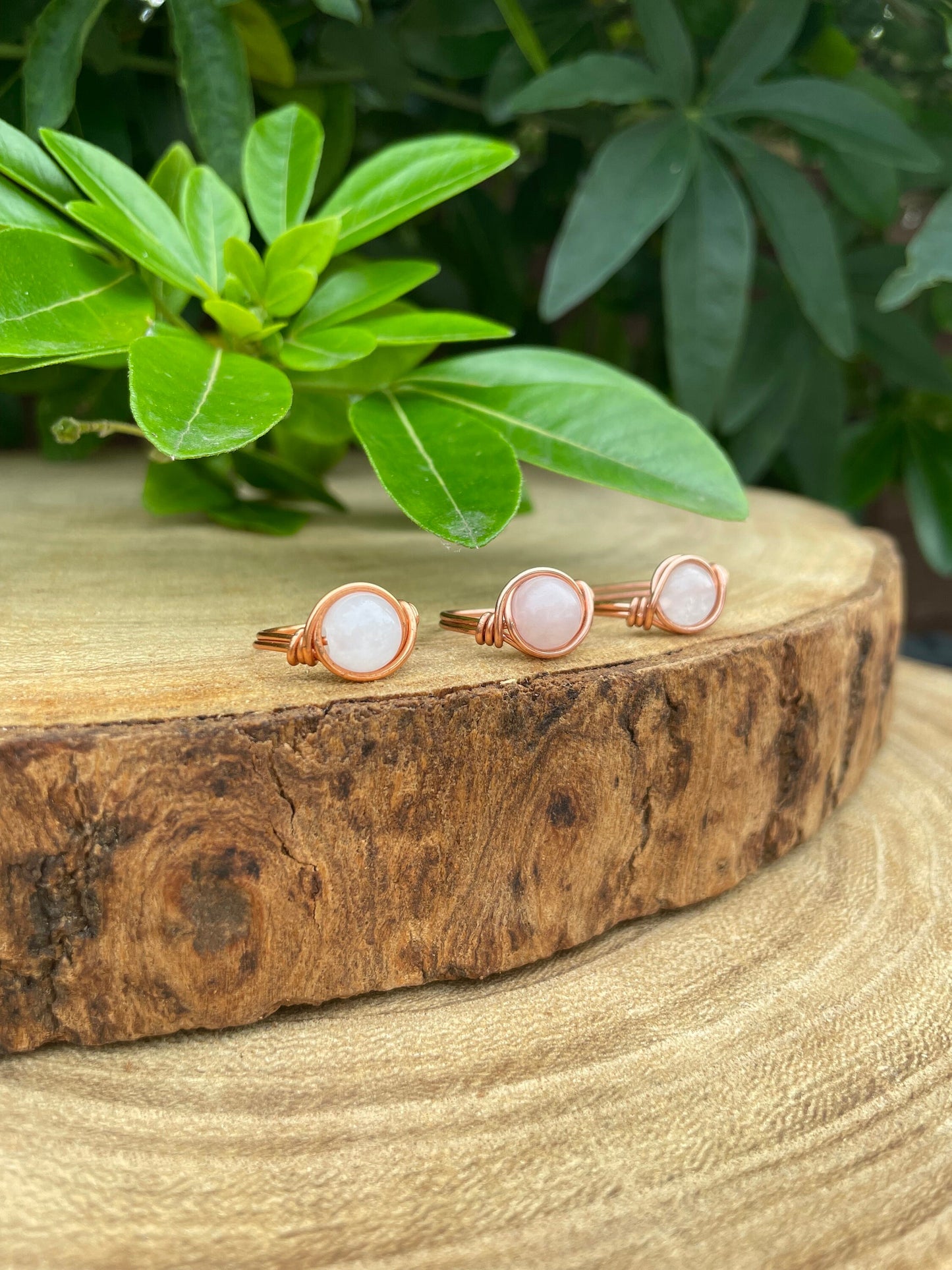 Rose Quartz ring, Girlfriend gift, Boho style, Valentine's Day gift, Crystal lover