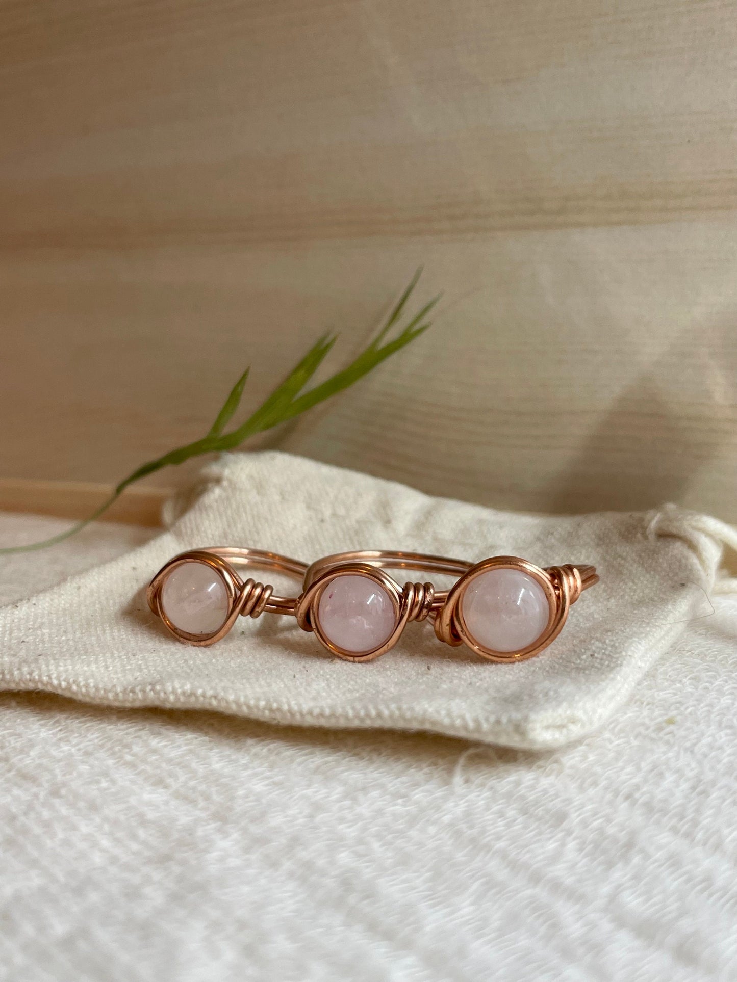 Rose Quartz ring, Girlfriend gift, Boho style, Valentine's Day gift, Crystal lover