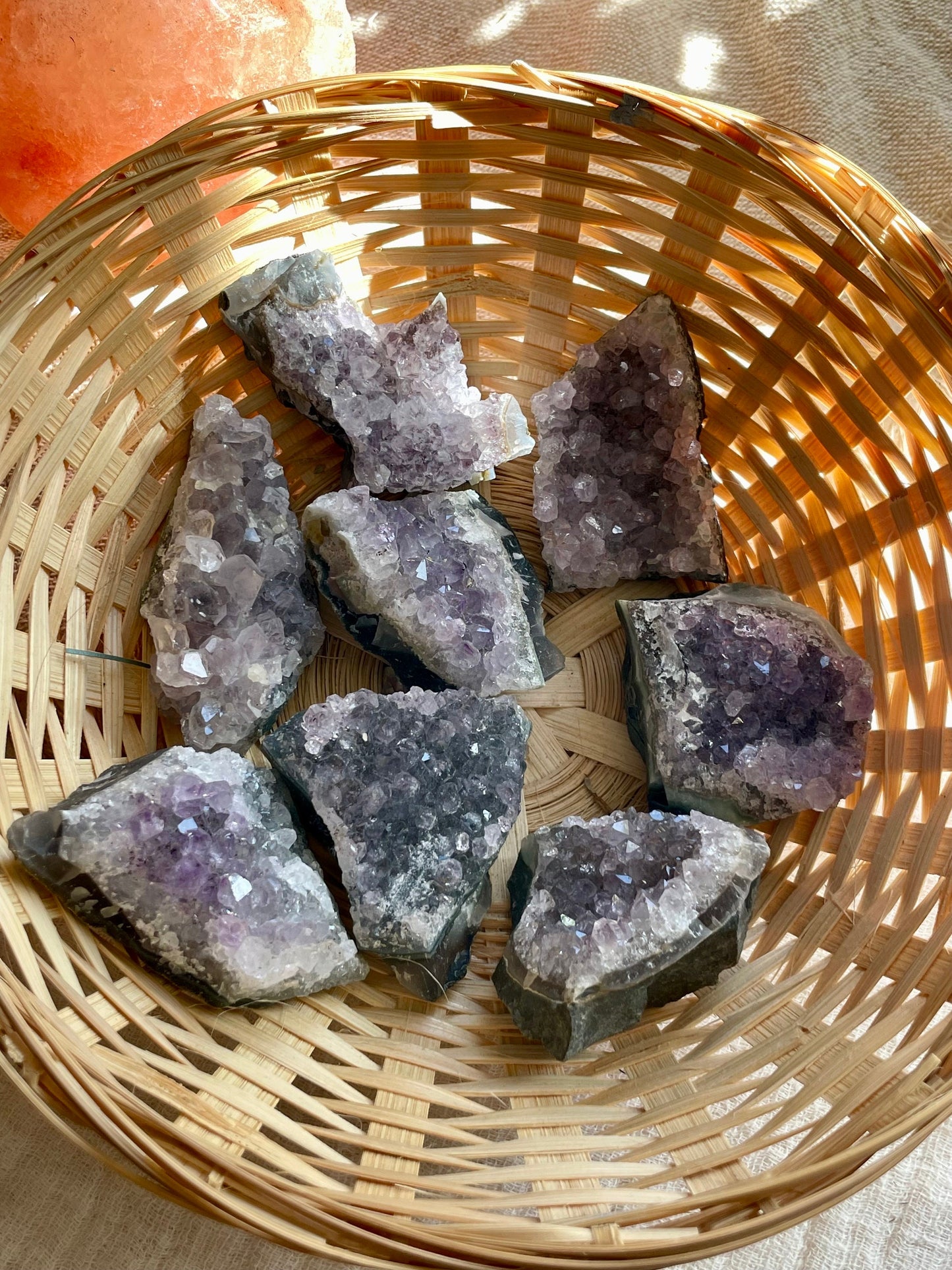 Amethyst cluster chunk, Healing crystals, Raw Quartz, self love bundle