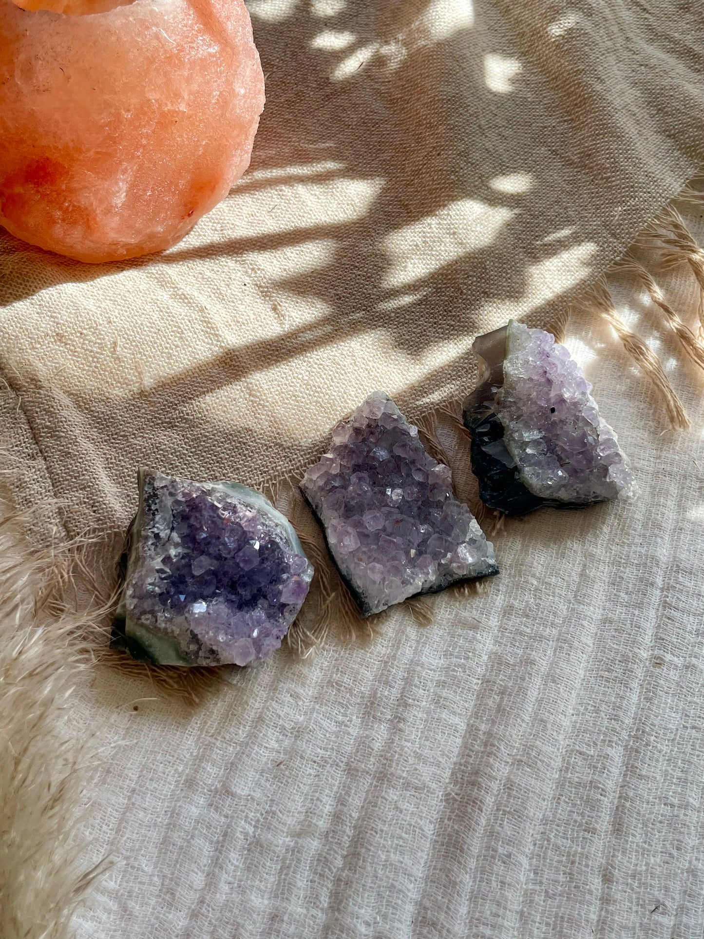 Amethyst cluster chunk, Healing crystals, Raw Quartz, self love bundle