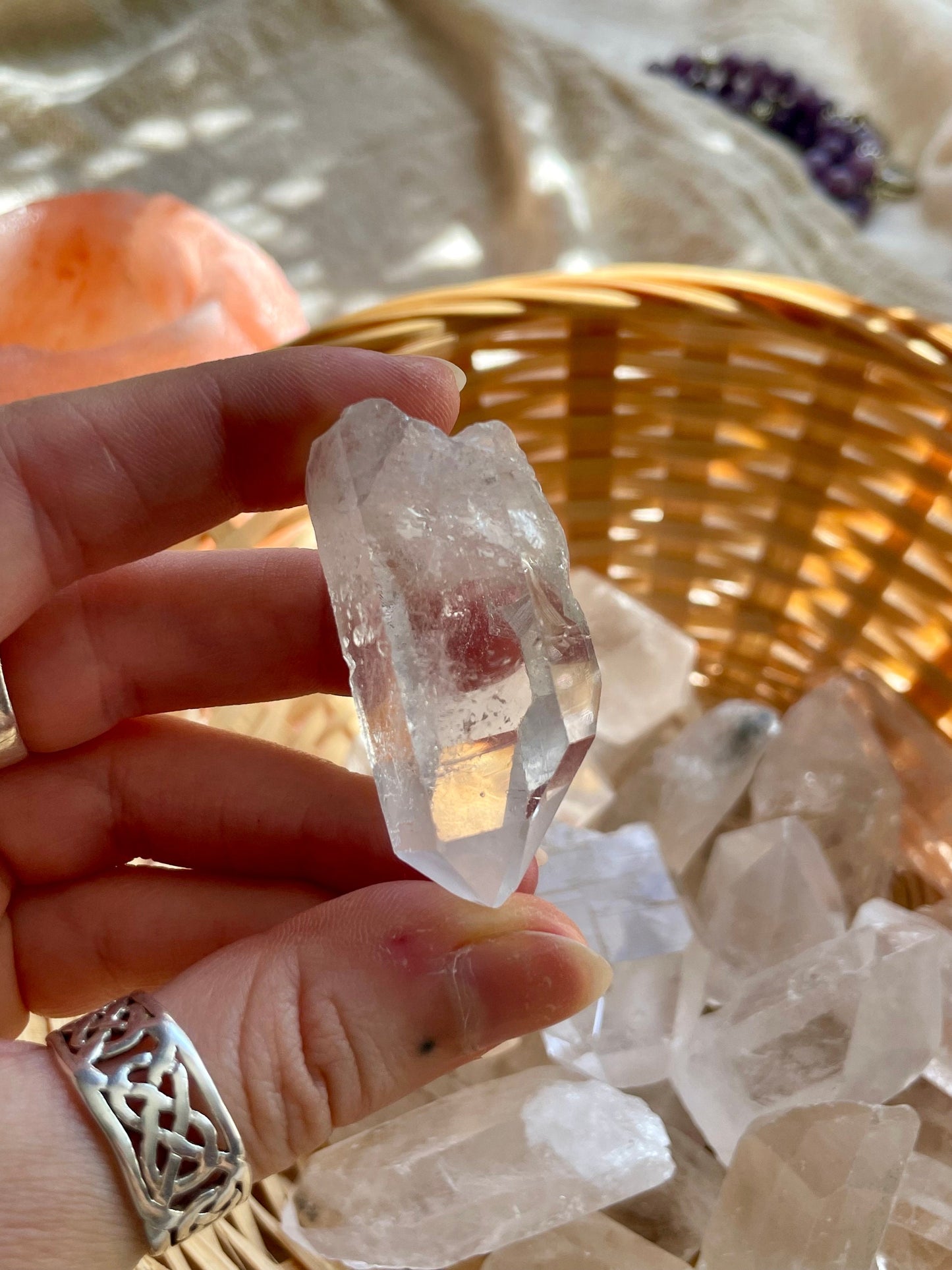 Clear Quartz chunk, Healing crystals, Raw Quartz, self love bundle