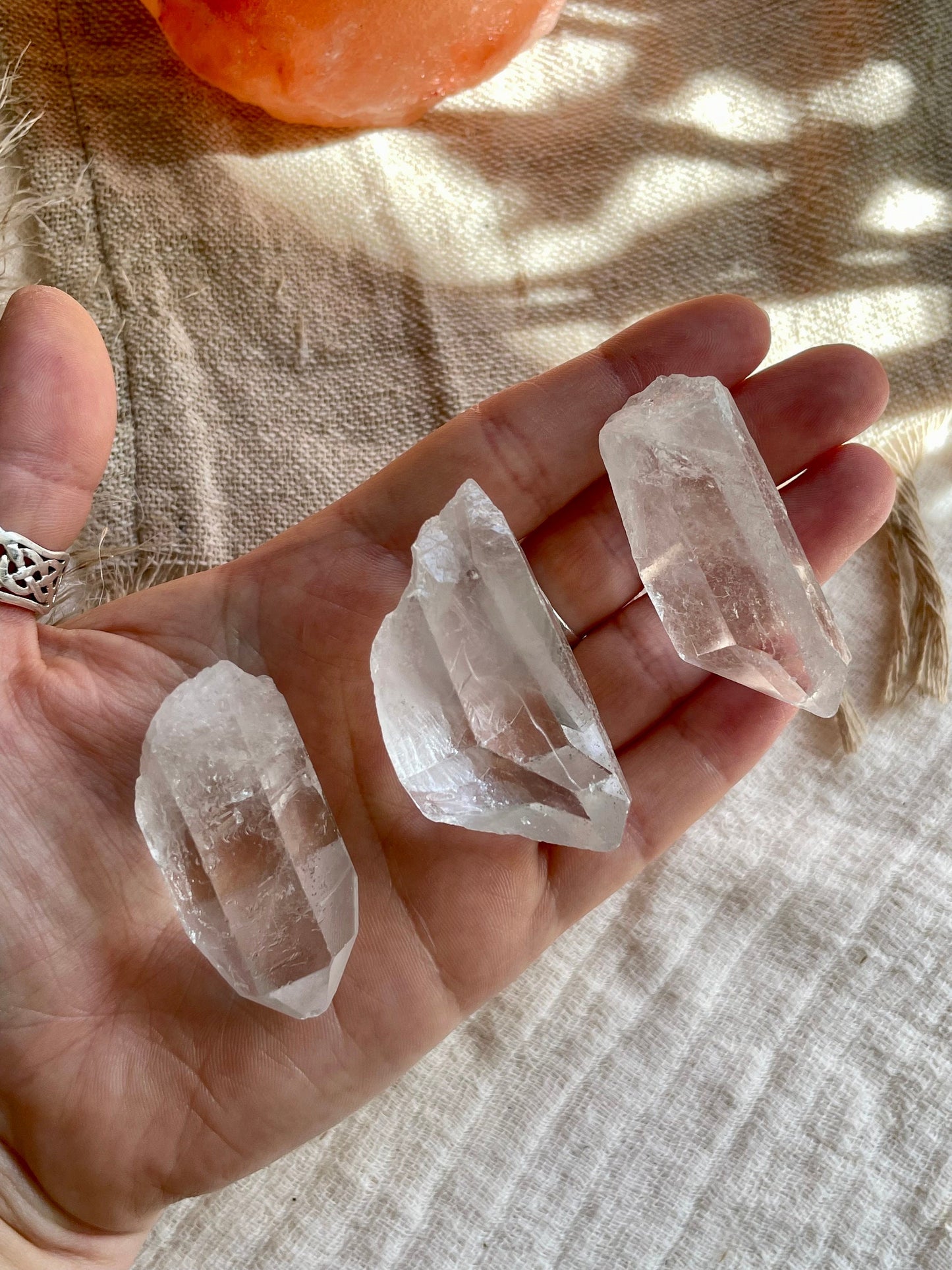 Clear Quartz chunk, Healing crystals, Raw Quartz, self love bundle
