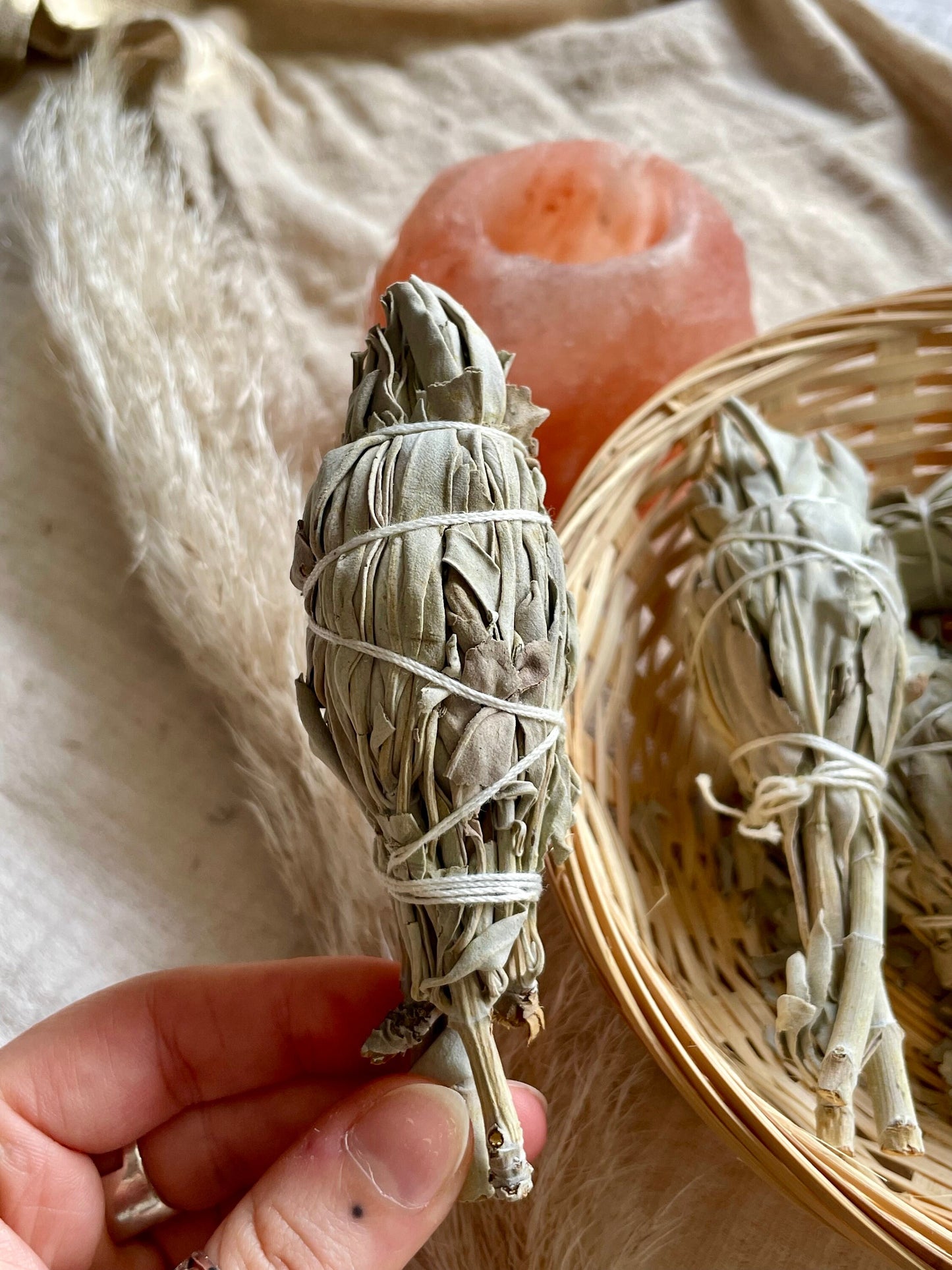 White sage, Cleansing smudge stick, Healing therapy, self love bundle
