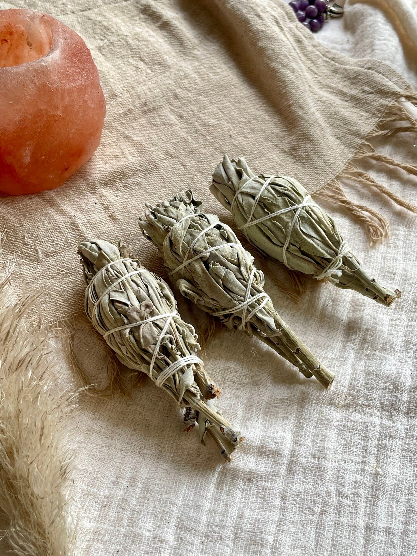 White sage, Cleansing smudge stick, Healing therapy, self love bundle