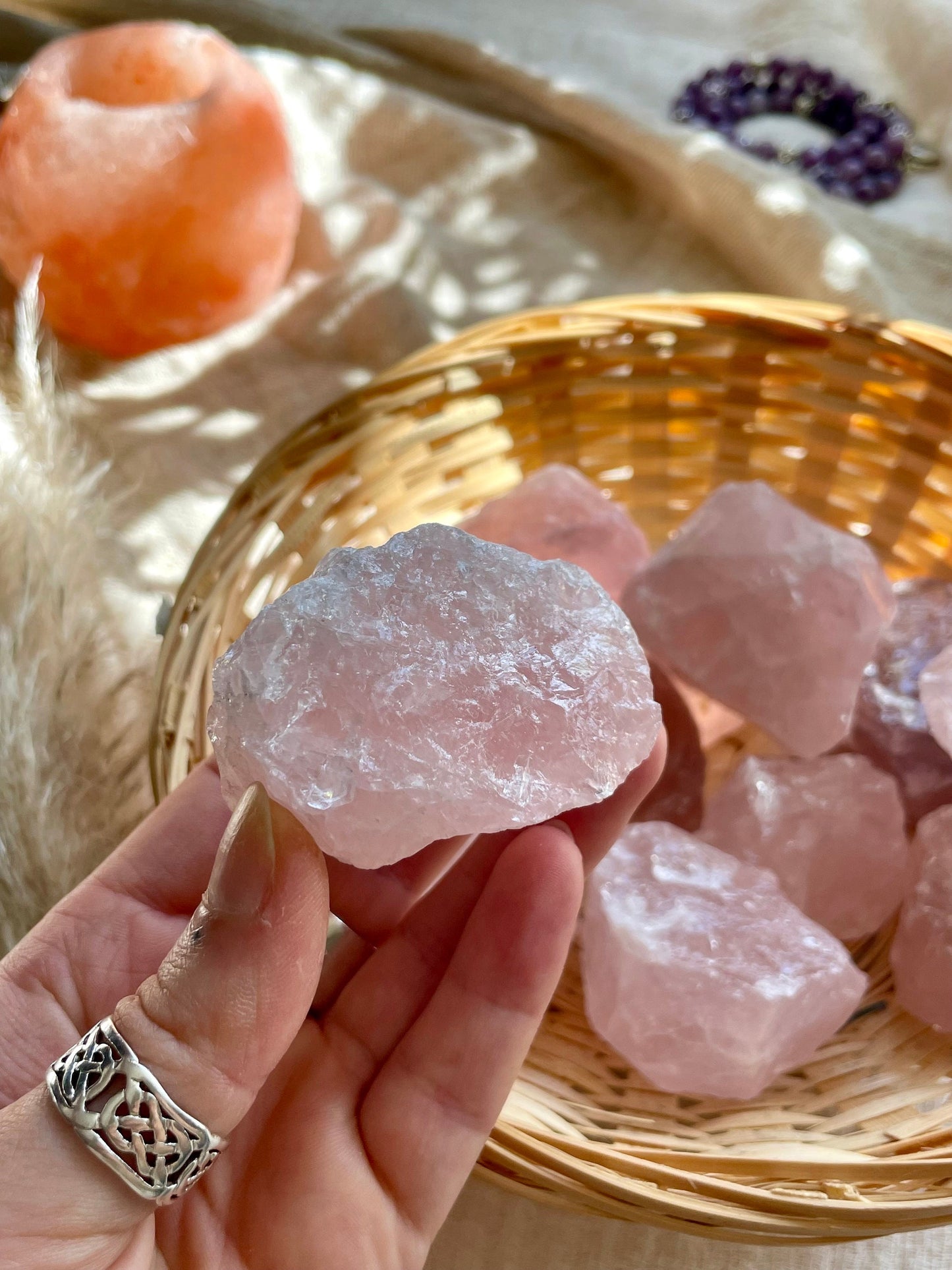 Rose Quartz chunk, Healing crystals, Raw Quartz, Love and Passion