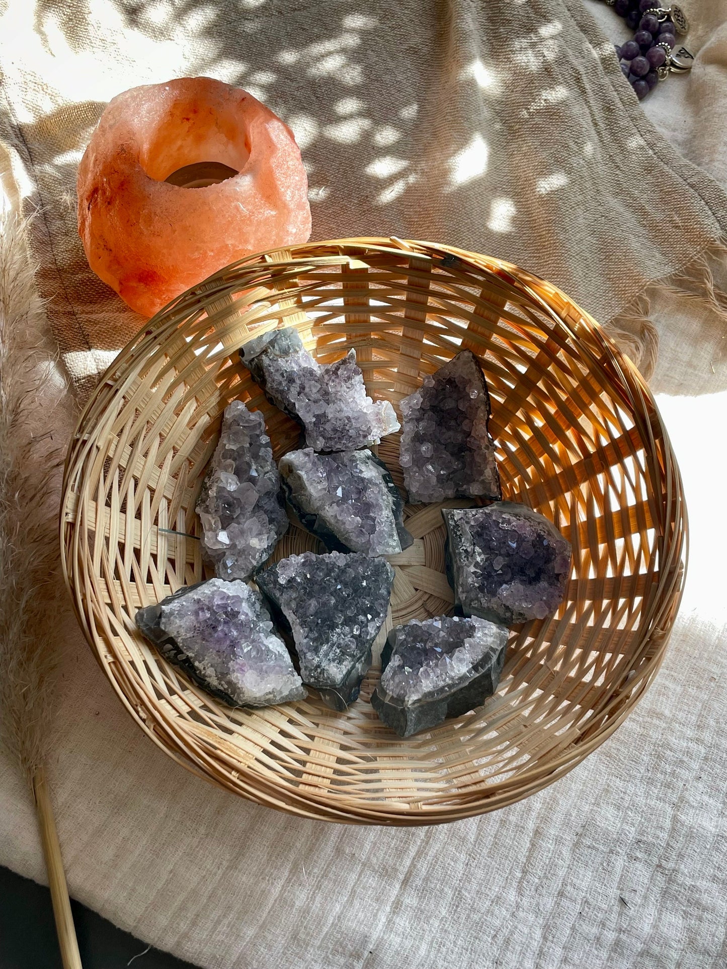 Amethyst cluster chunk, Healing crystals, Raw Quartz, self love bundle