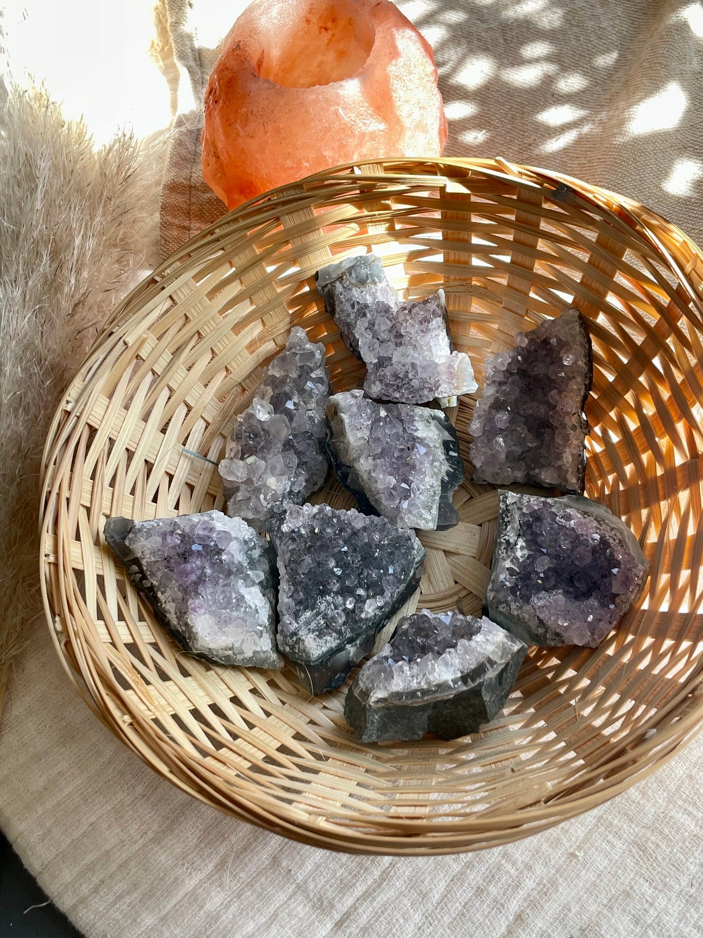 Amethyst cluster chunk, Healing crystals, Raw Quartz, self love bundle