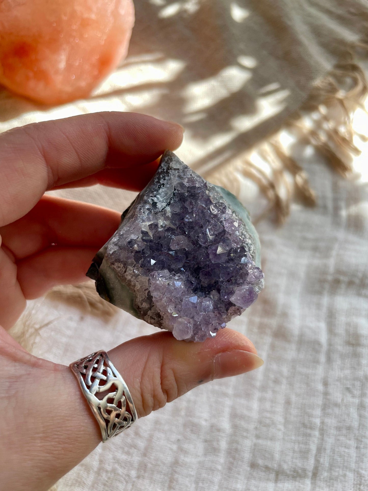 Amethyst cluster chunk, Healing crystals, Raw Quartz, self love bundle