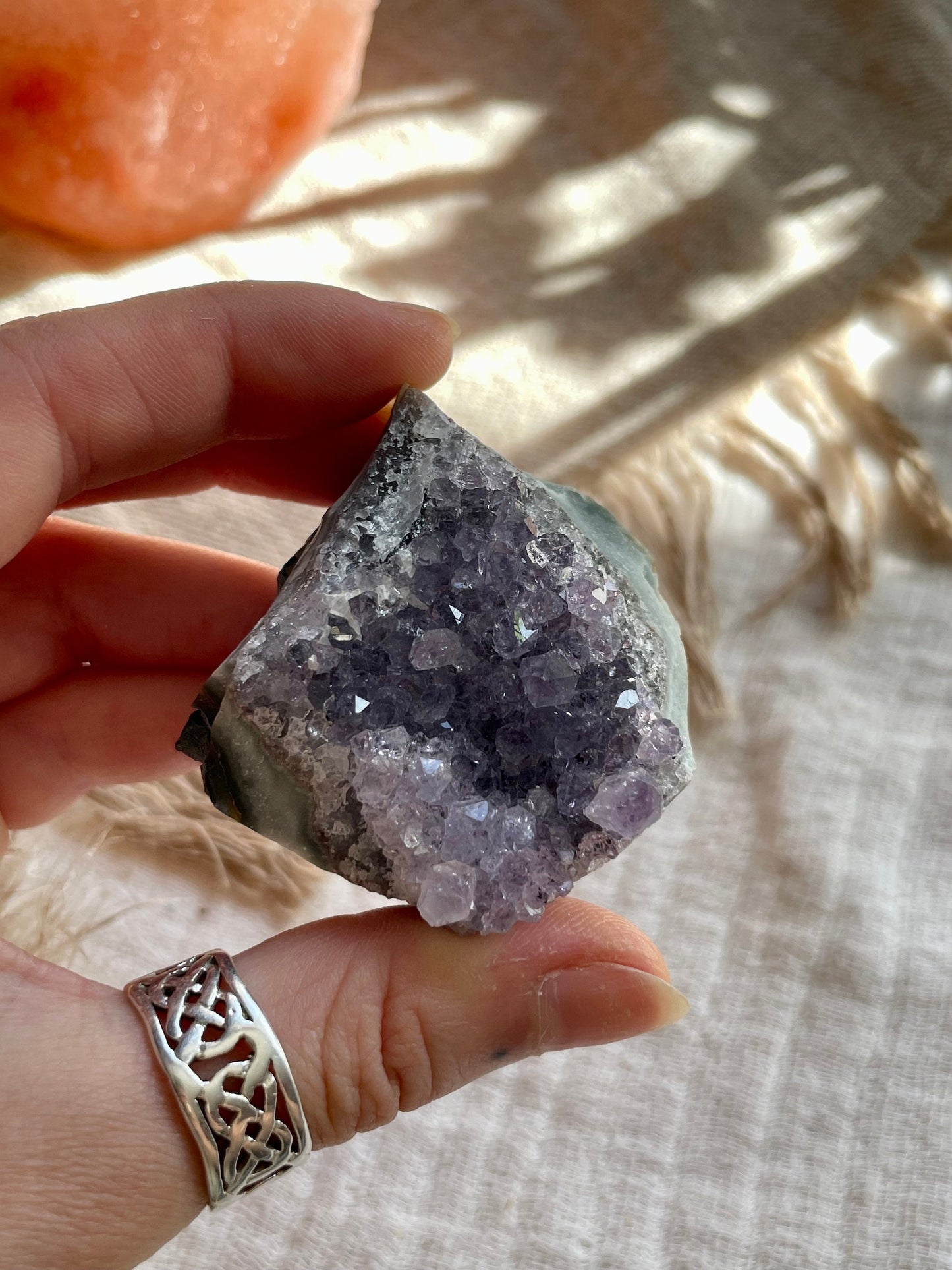 Amethyst cluster chunk, Healing crystals, Raw Quartz, self love bundle