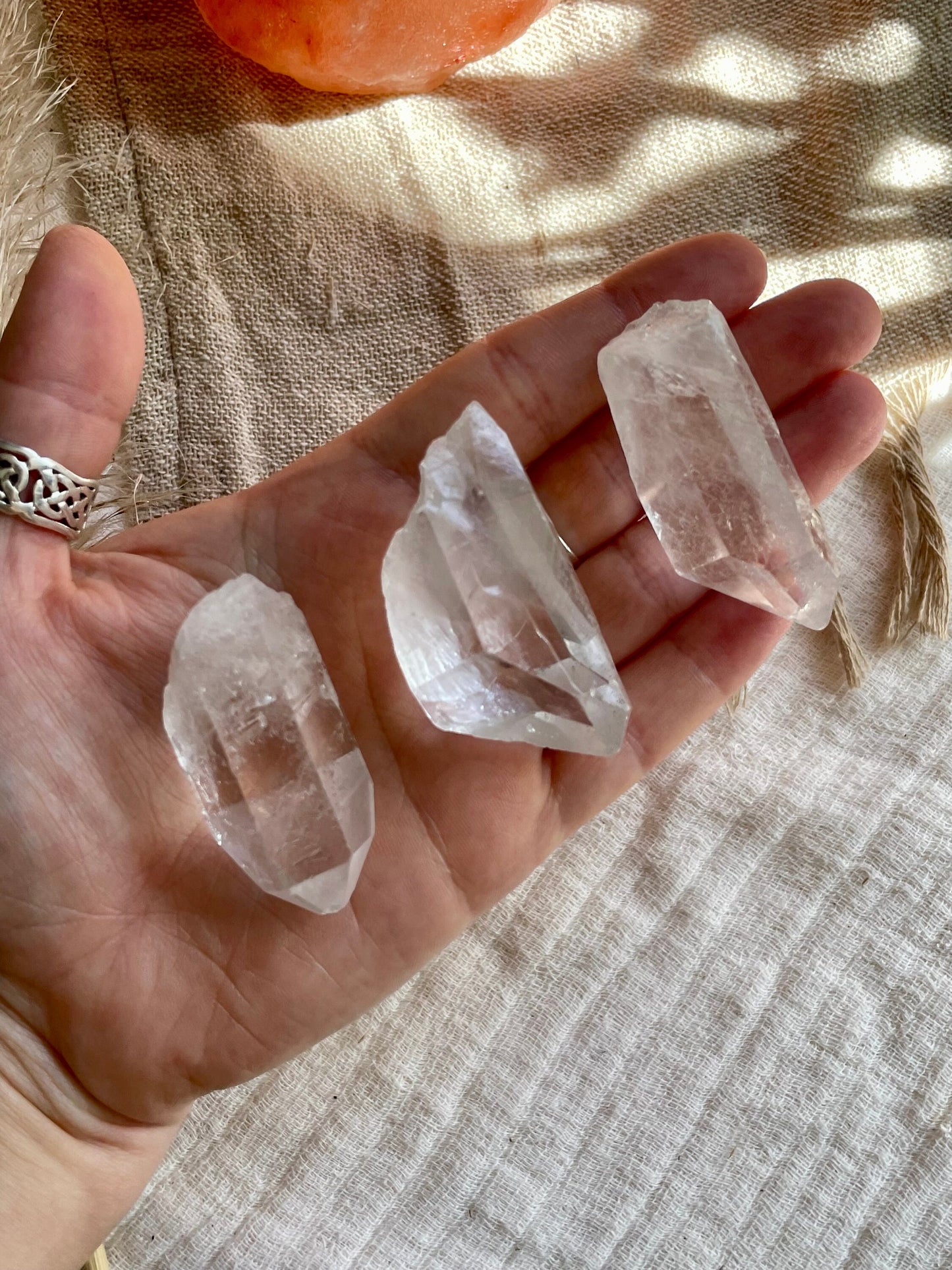 Clear Quartz chunk, Healing crystals, Raw Quartz, self love bundle
