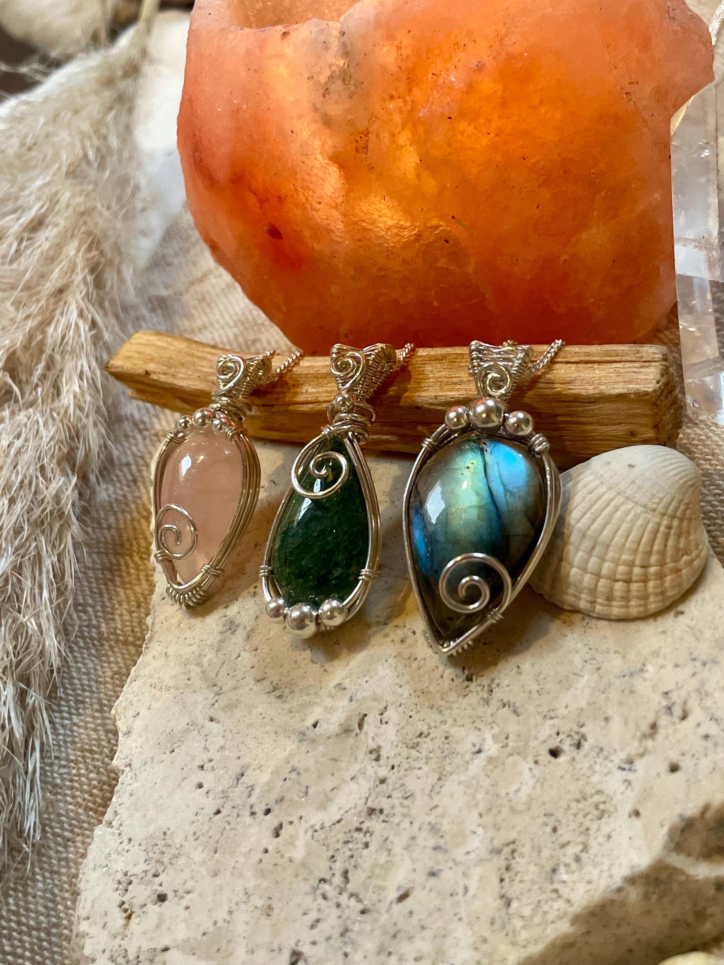 Hand made Labradorite Sterling Silver necklace, Libra crystal, Gift for her