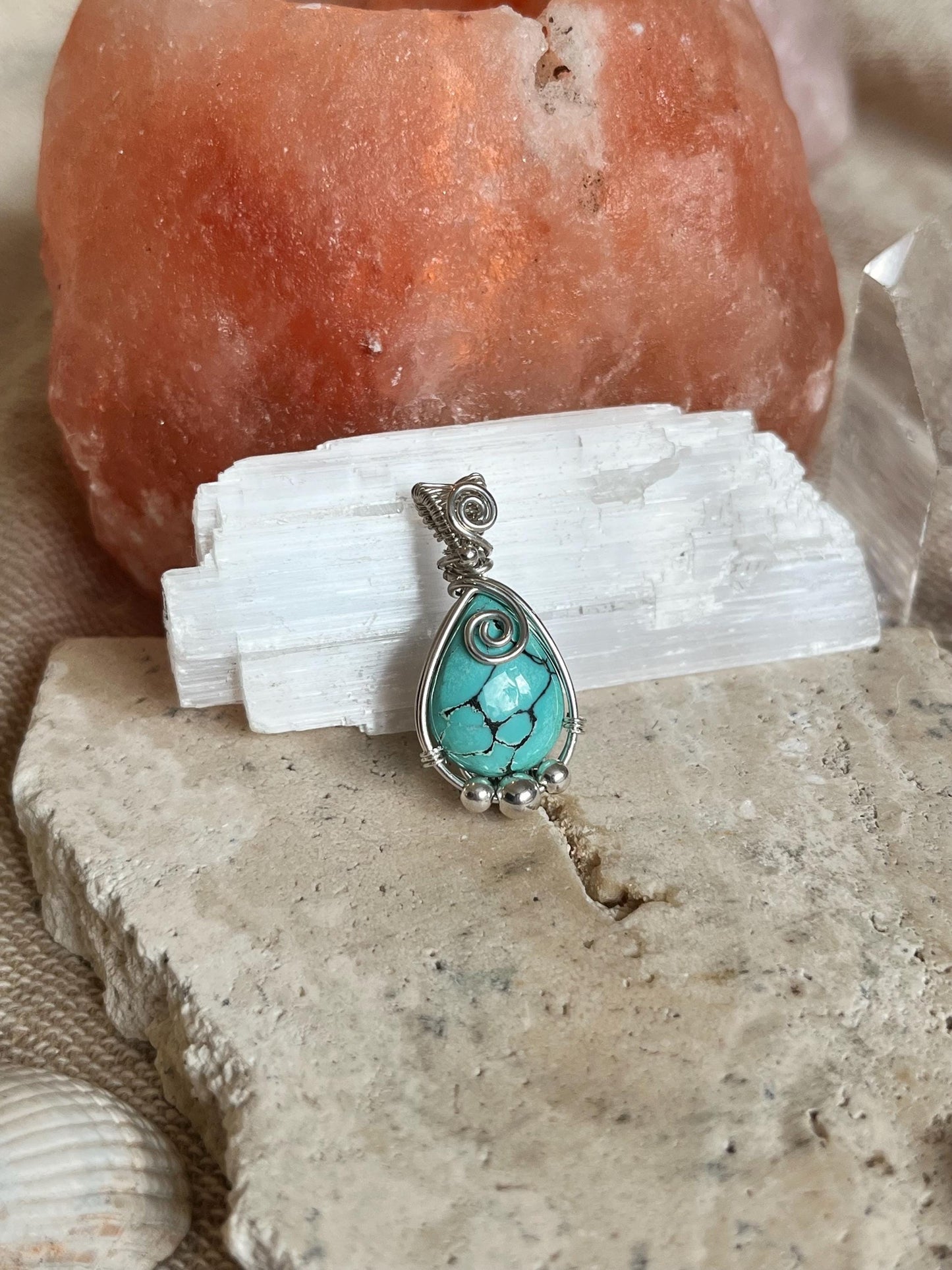 Turquoise Sterling Silver Necklace: Boho December Birthstone Jewellery