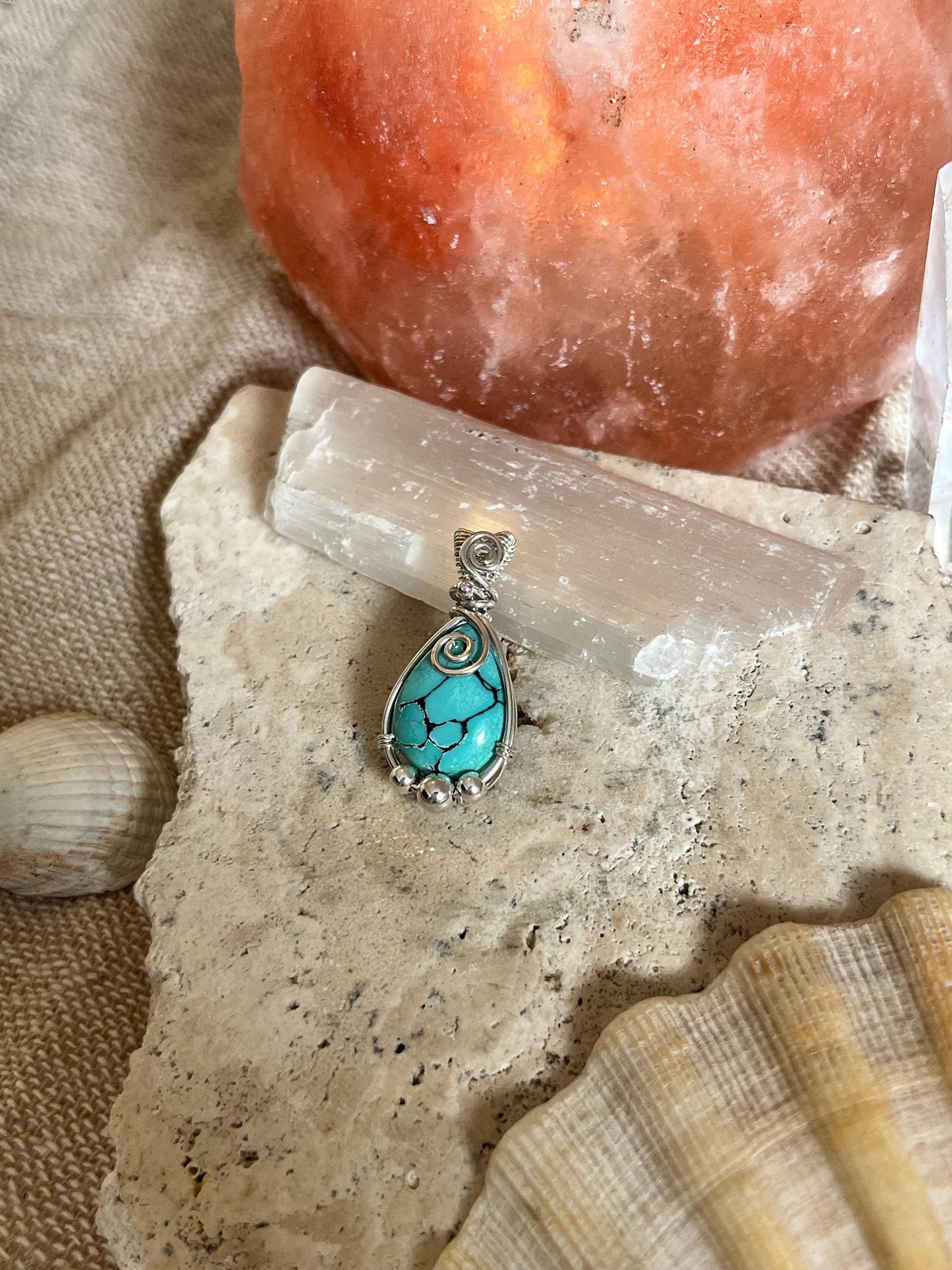 Turquoise Sterling Silver Necklace: Boho December Birthstone Jewellery