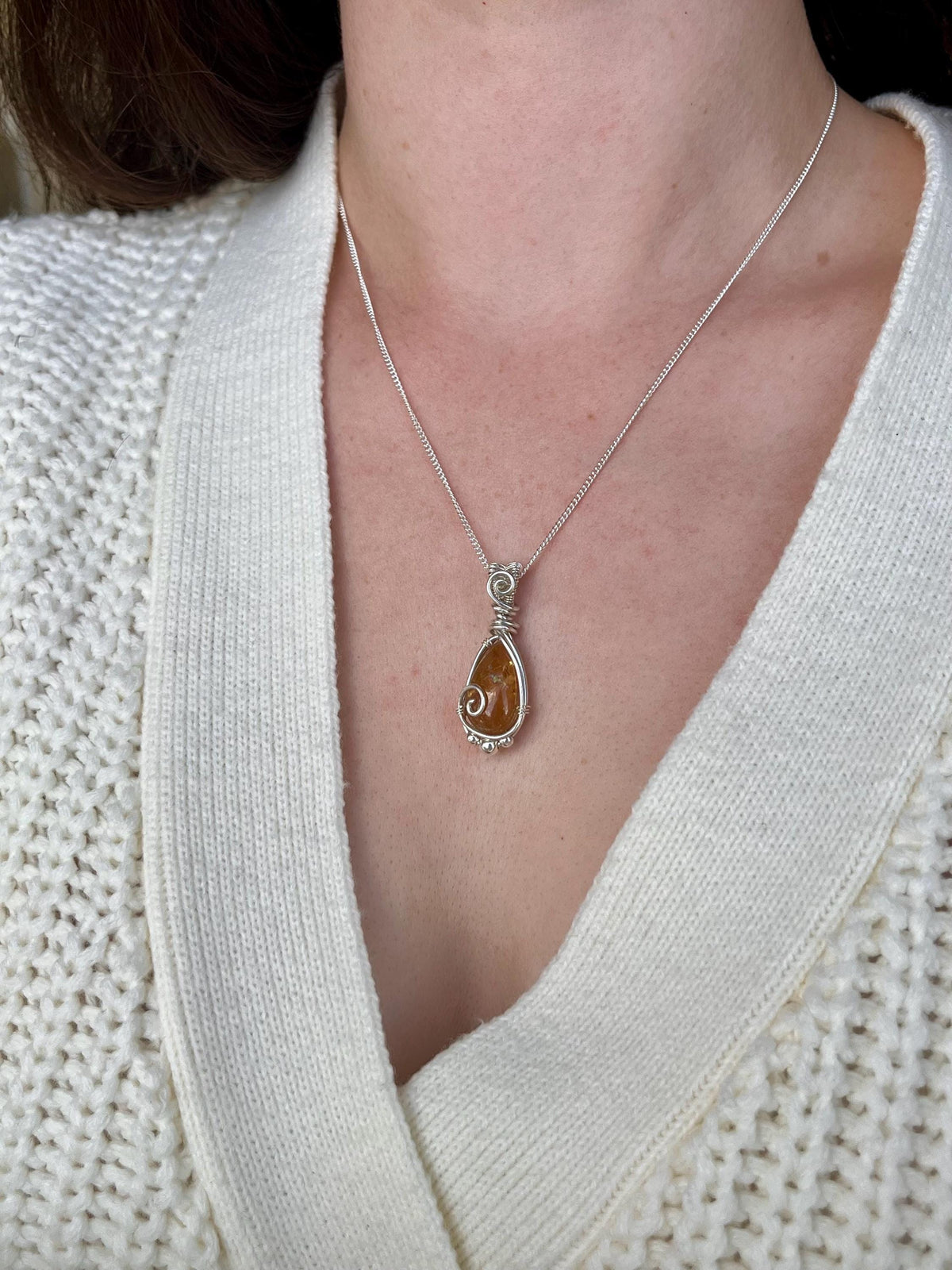 Citrine Pendant Necklace