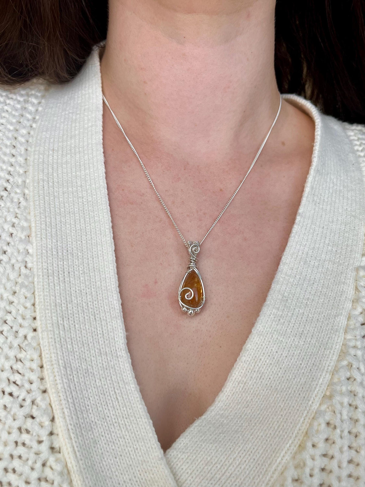 Citrine Pendant Necklace
