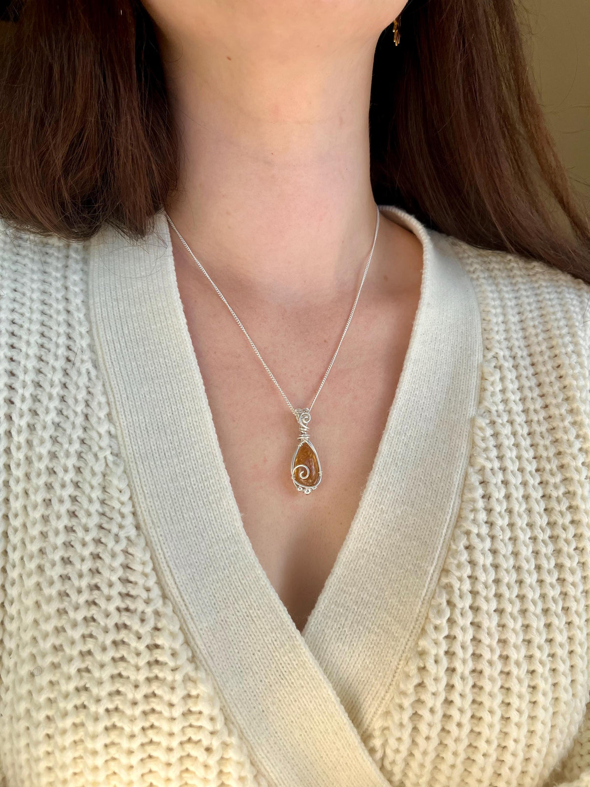 Citrine Pendant Necklace