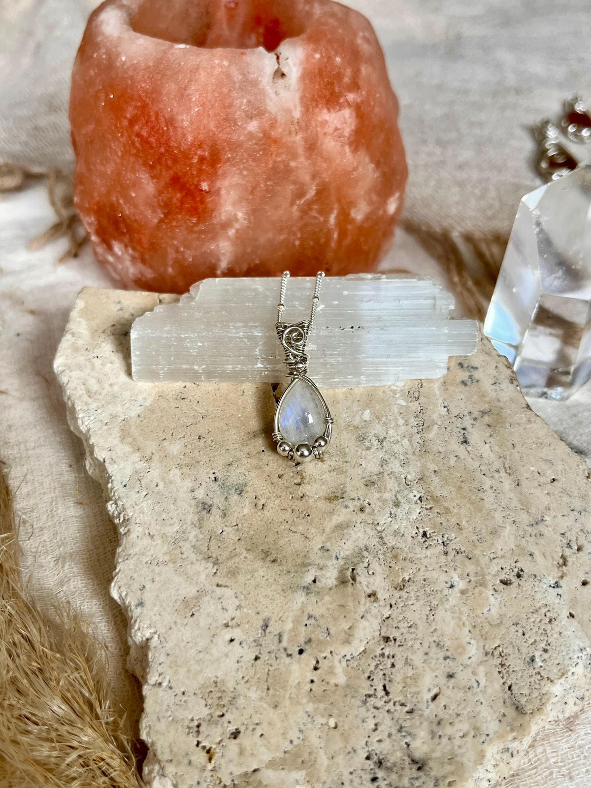 Moonstone Pendant Necklace | Handmade 925 Sterling Silver