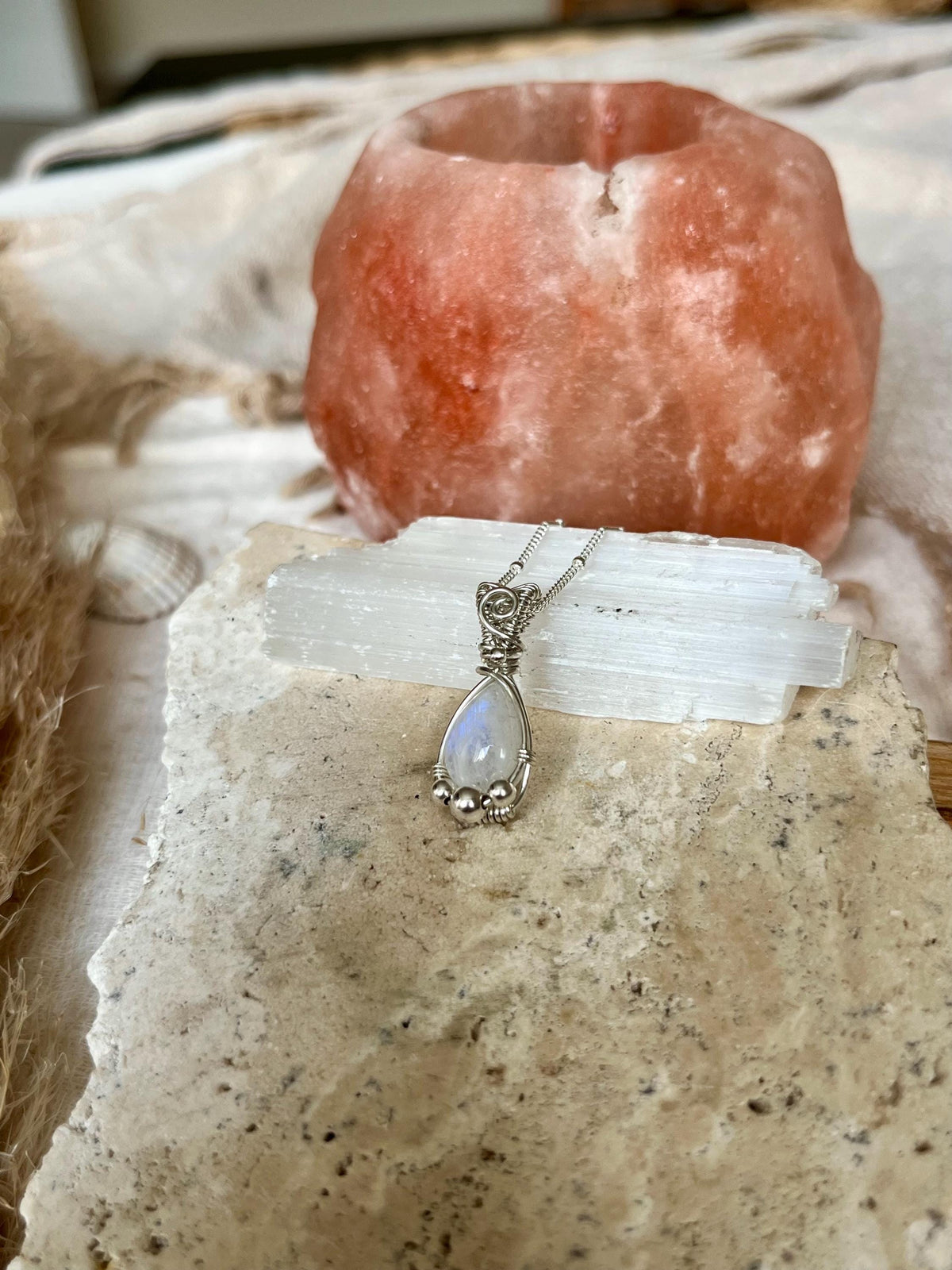 Moonstone Pendant Necklace | Handmade 925 Sterling Silver
