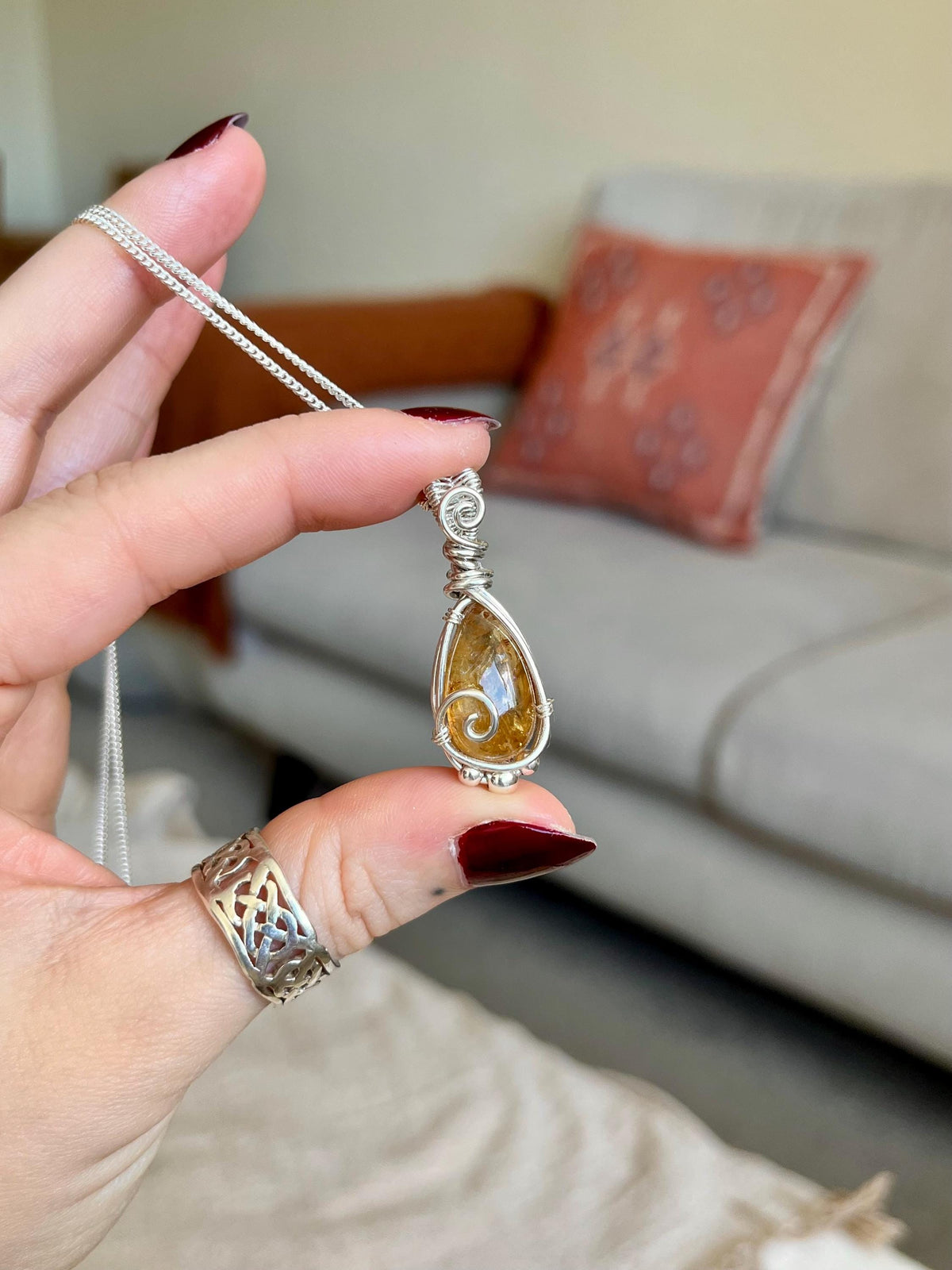 Citrine Pendant Necklace