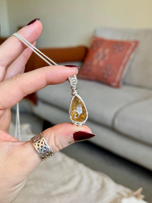 Citrine Pendant Necklace