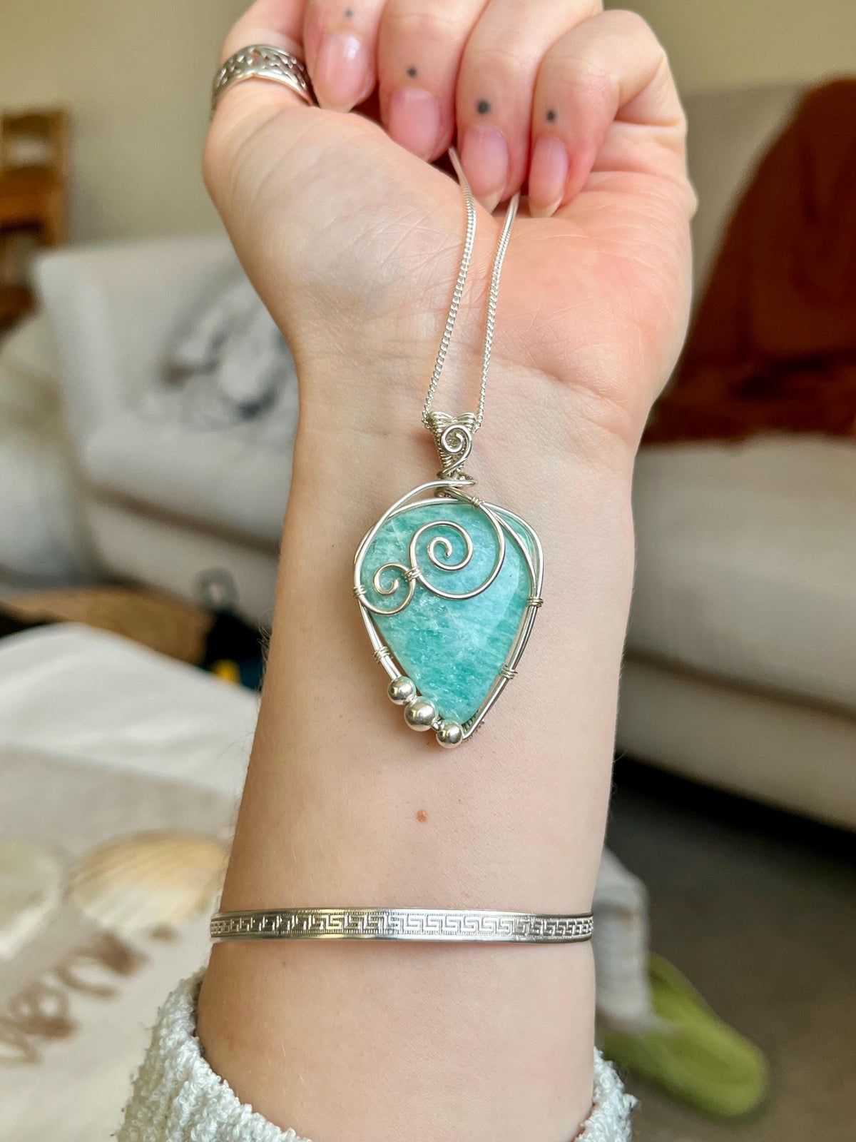 Amazonite Pendant Necklace