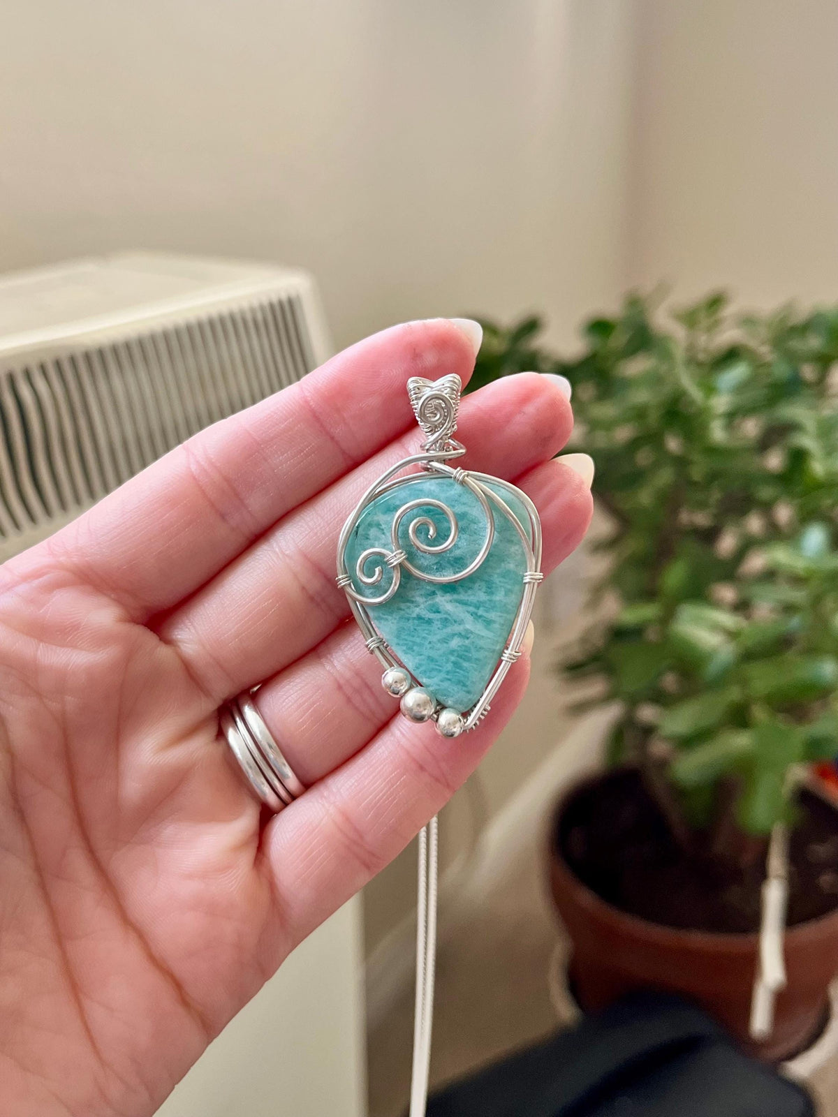 Amazonite Pendant Necklace