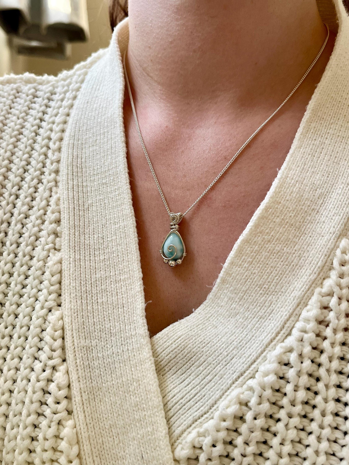 Larimar Pendant Necklace
