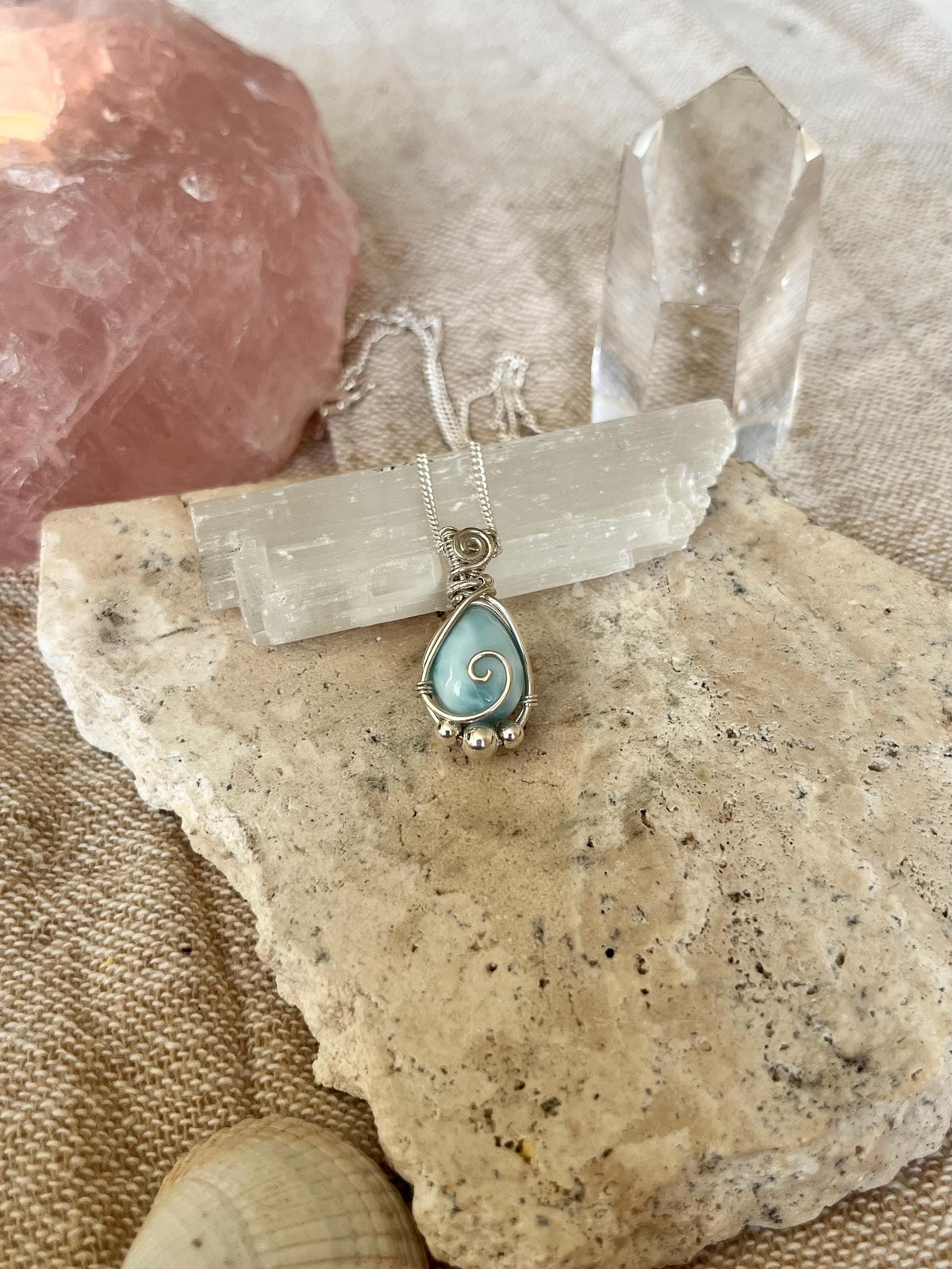Larimar Pendant Necklace