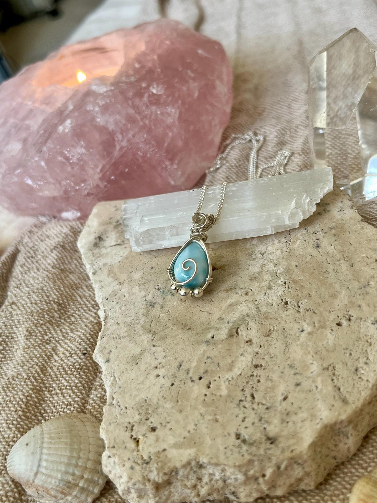 Larimar Pendant Necklace