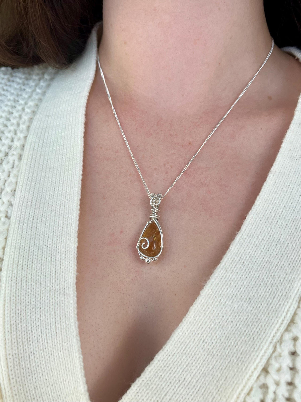 Citrine Pendant Necklace