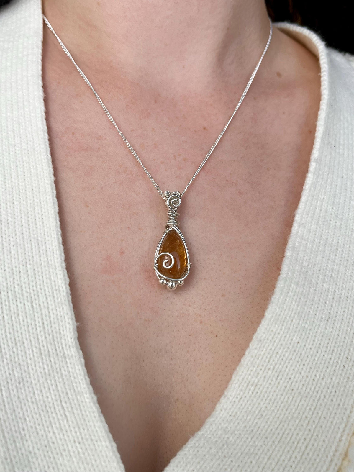 Citrine Pendant Necklace