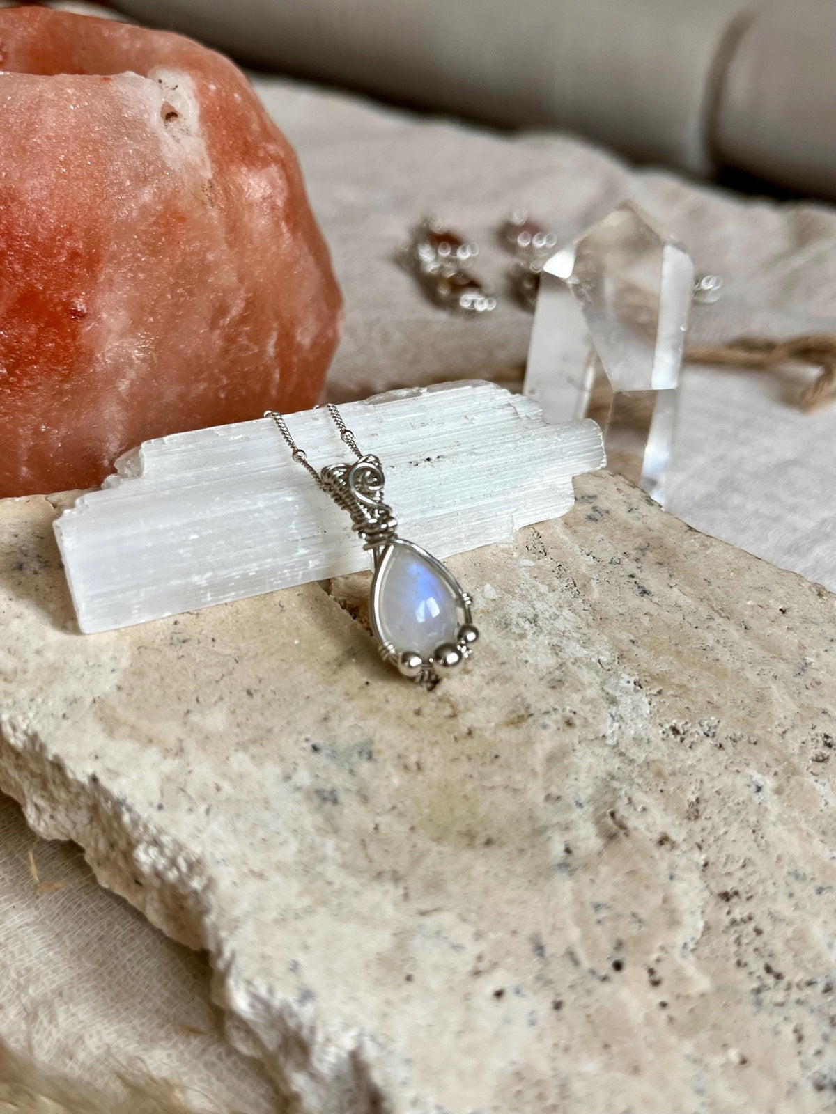 Moonstone Pendant Necklace | Handmade 925 Sterling Silver