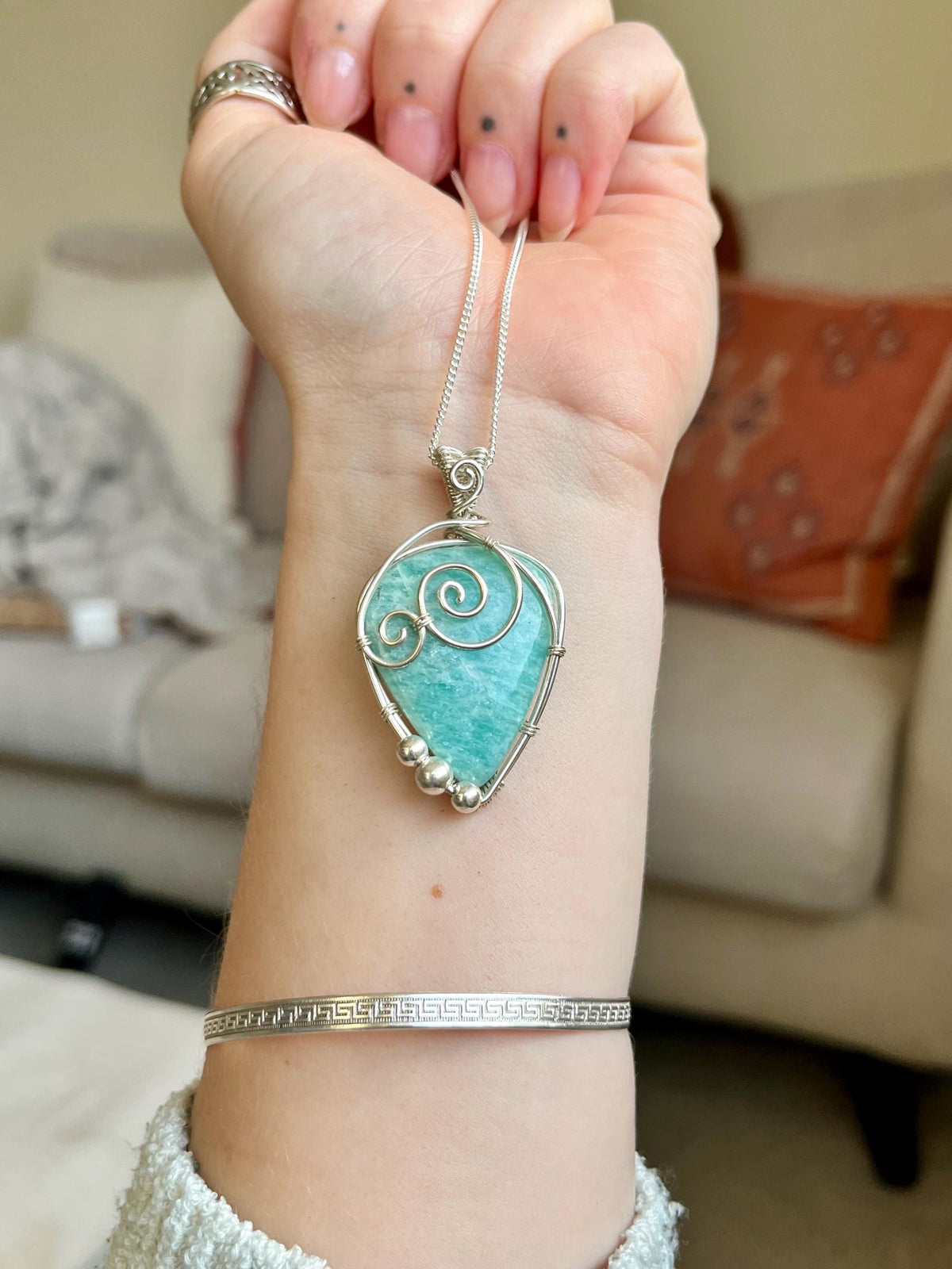 Amazonite Pendant Necklace
