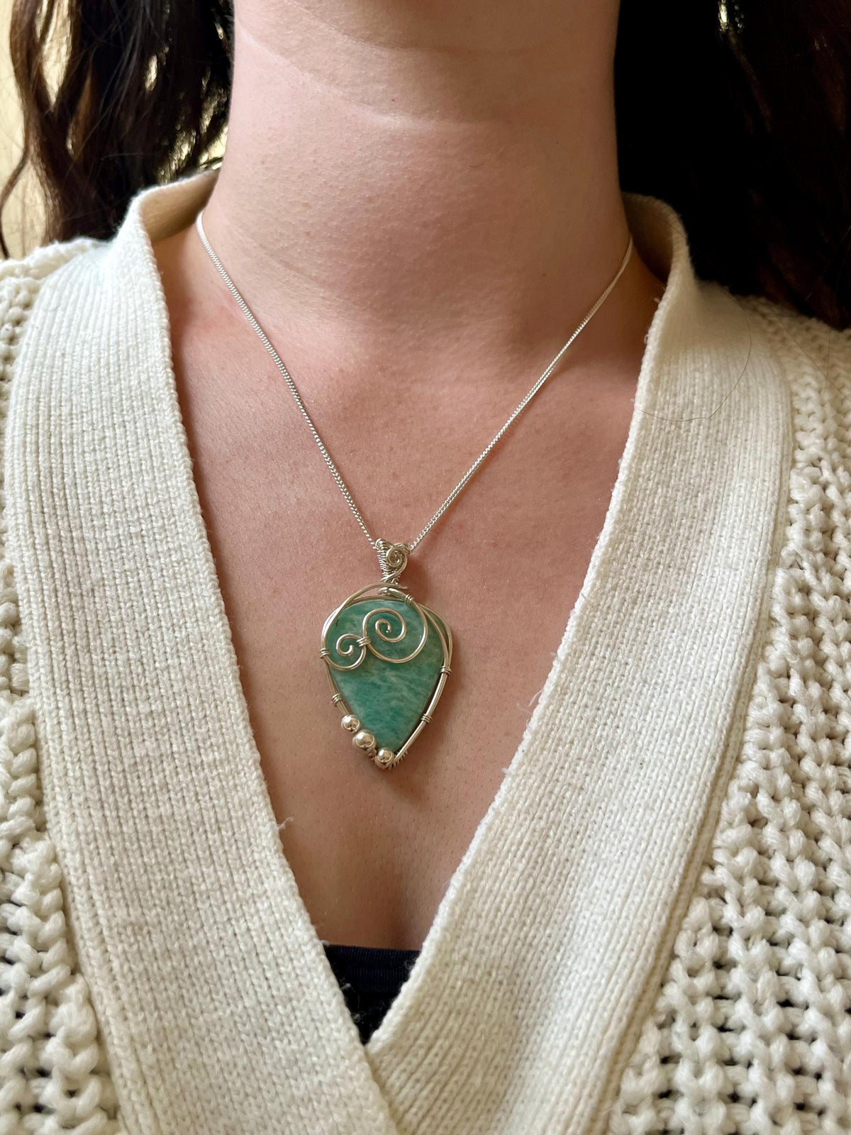 Amazonite Pendant Necklace