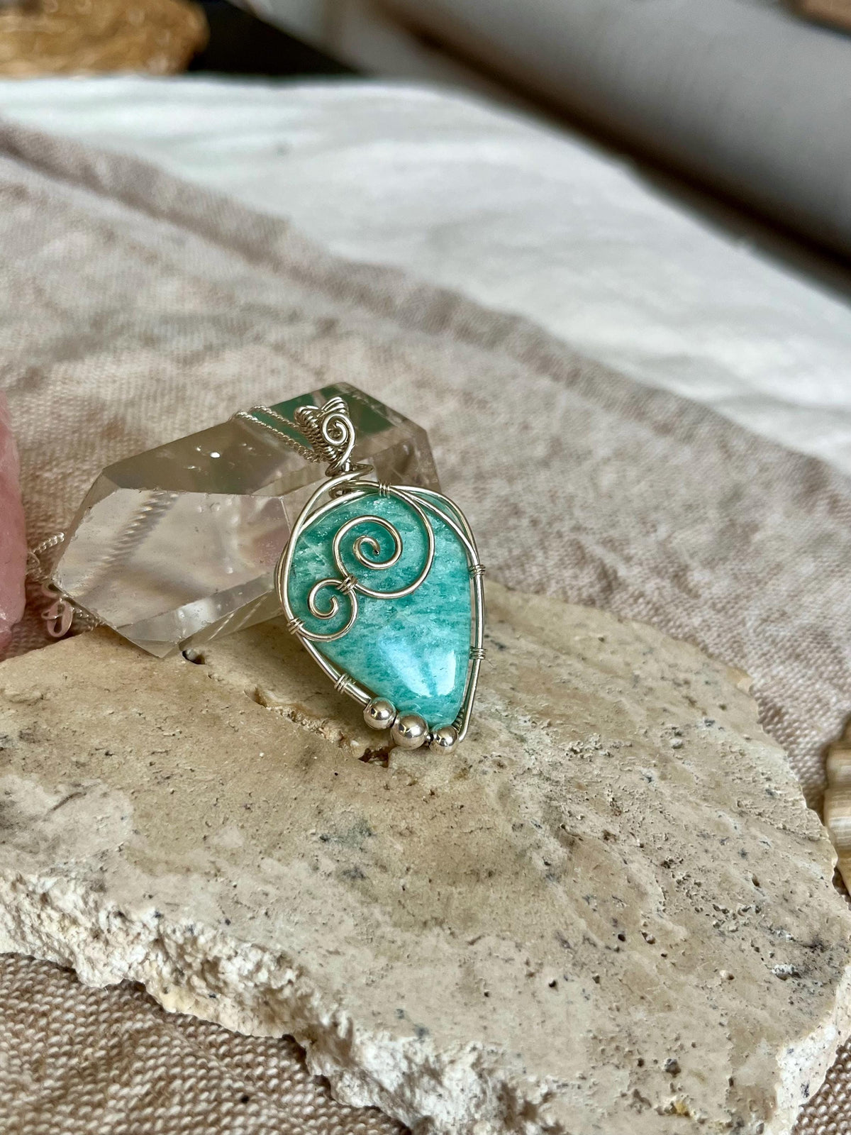 Amazonite Pendant Necklace