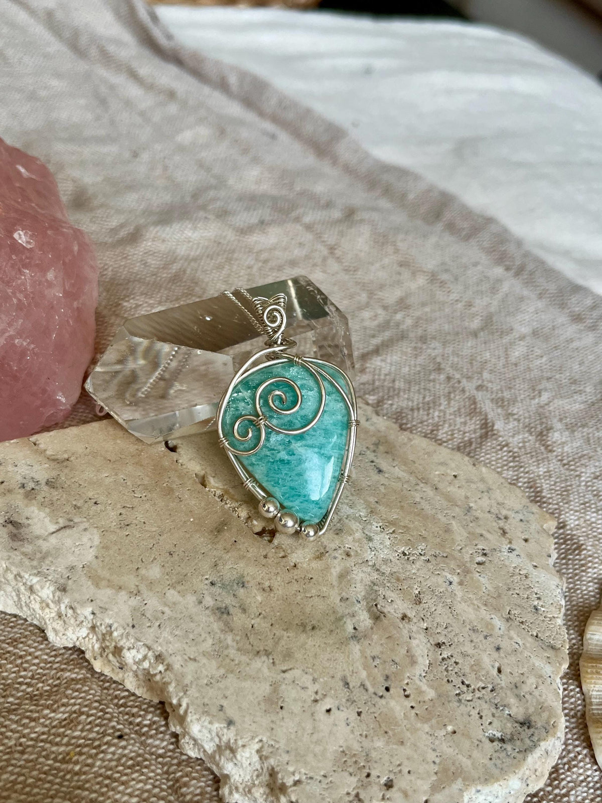 Amazonite Pendant Necklace