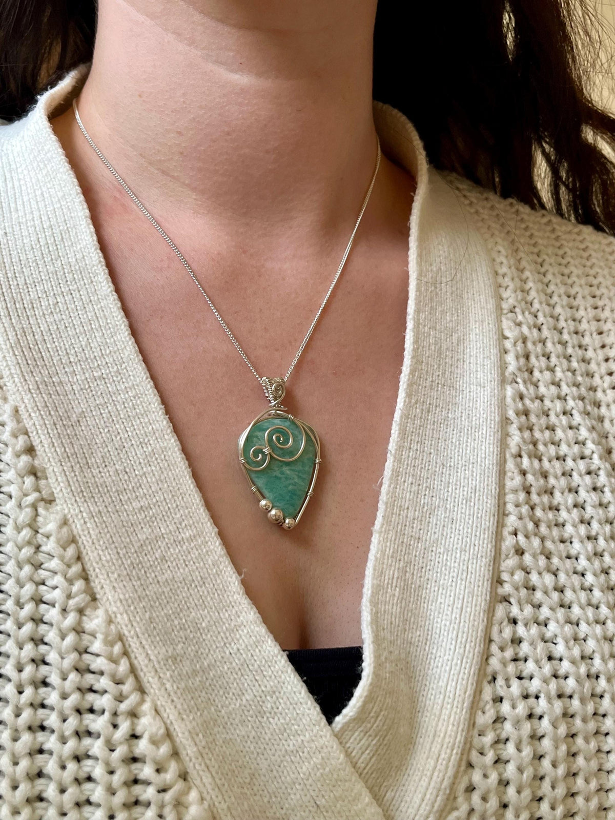 Amazonite Pendant Necklace
