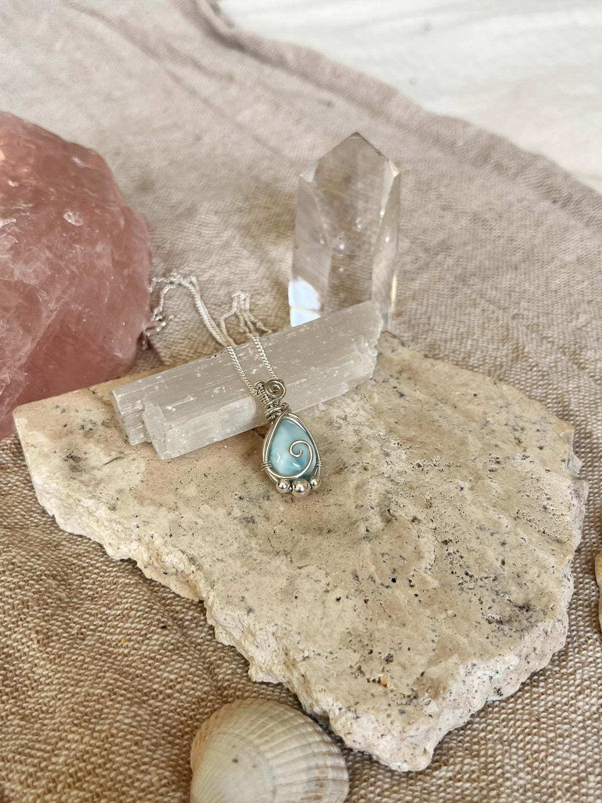 Larimar Pendant Necklace