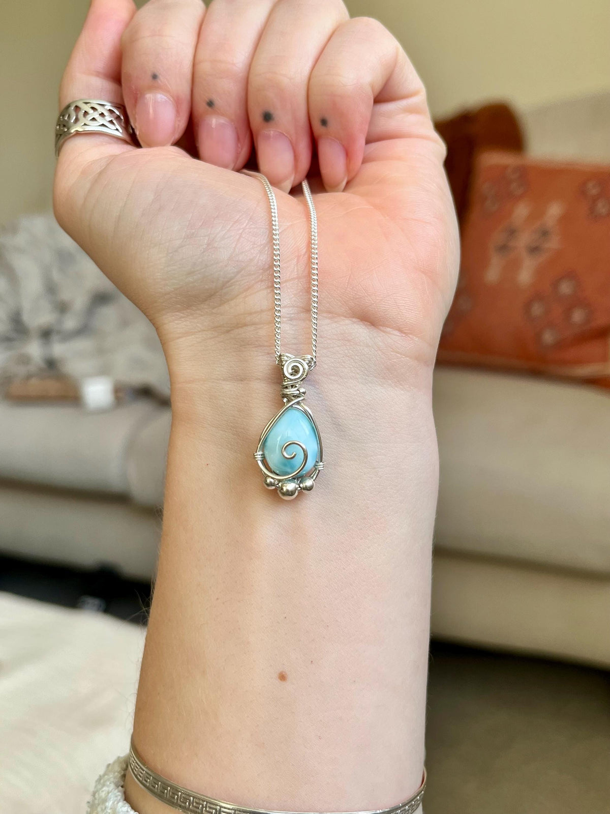 Larimar Pendant Necklace