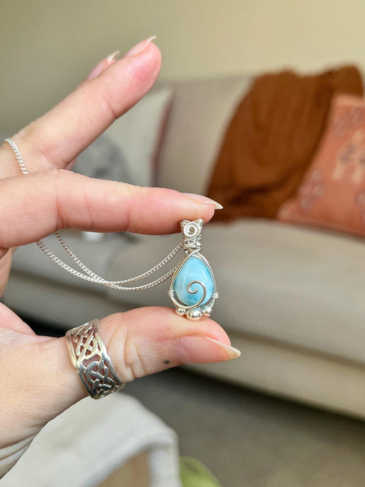 Larimar Pendant Necklace