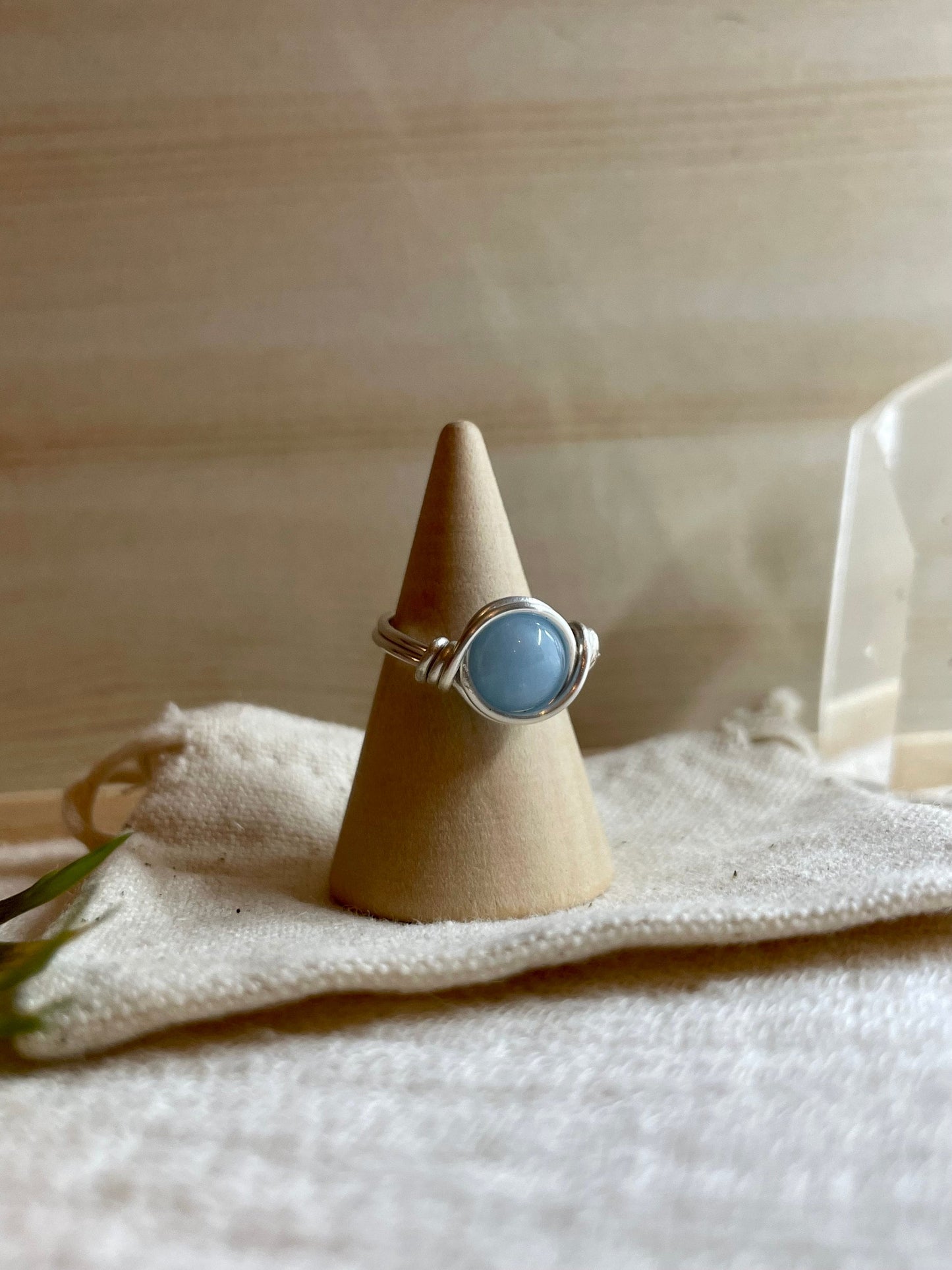 Sterling silver Aquamarine ring, wire wrapped, hippie boho style, gift for her