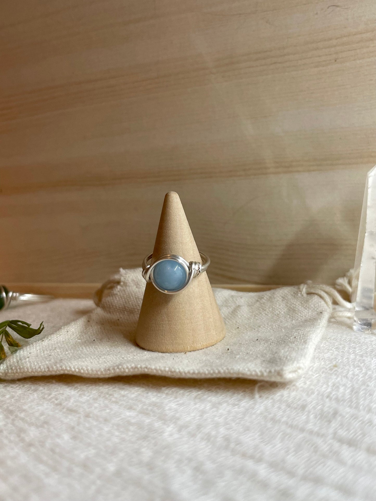 Sterling silver Aquamarine ring, wire wrapped, hippie boho style, gift for her
